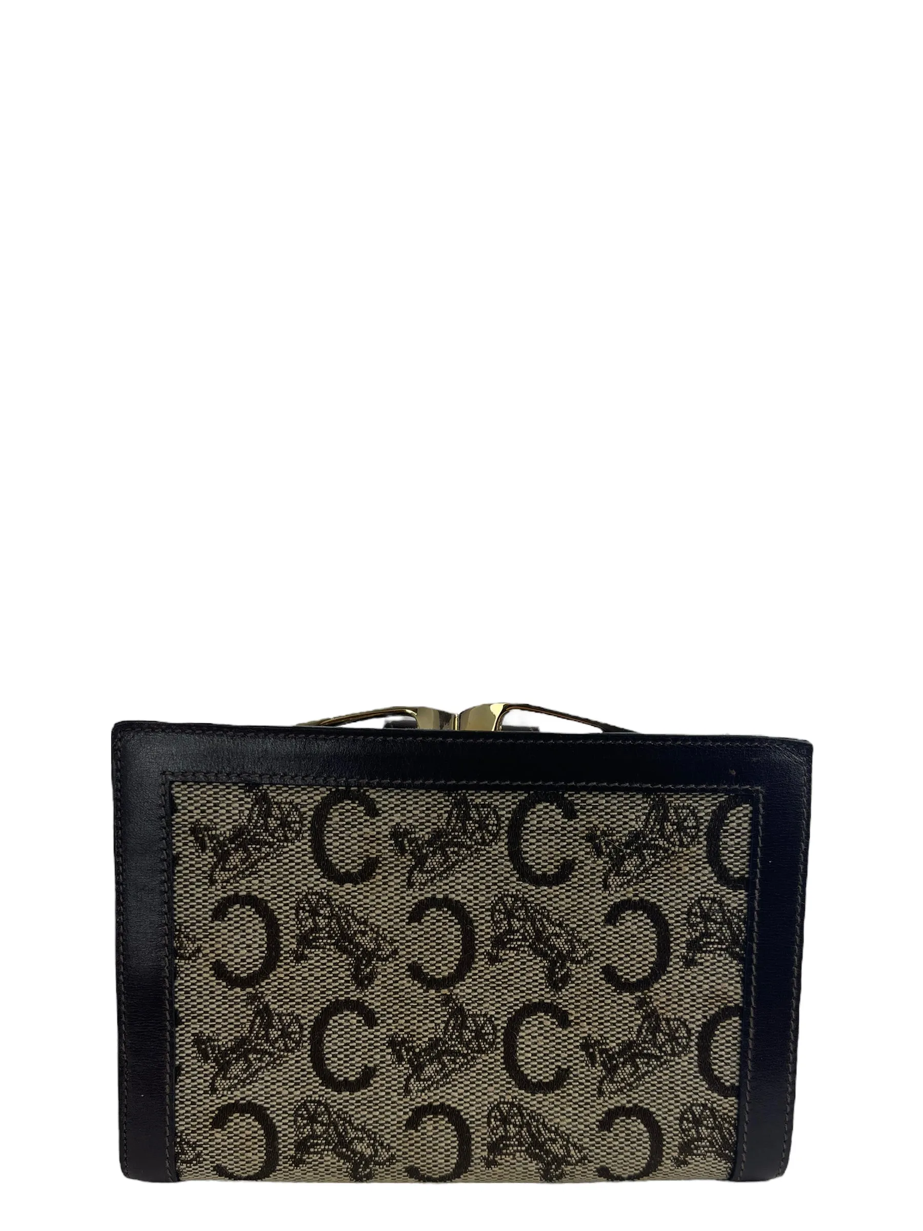 Celine Vintage Monogram Canvas Wallet