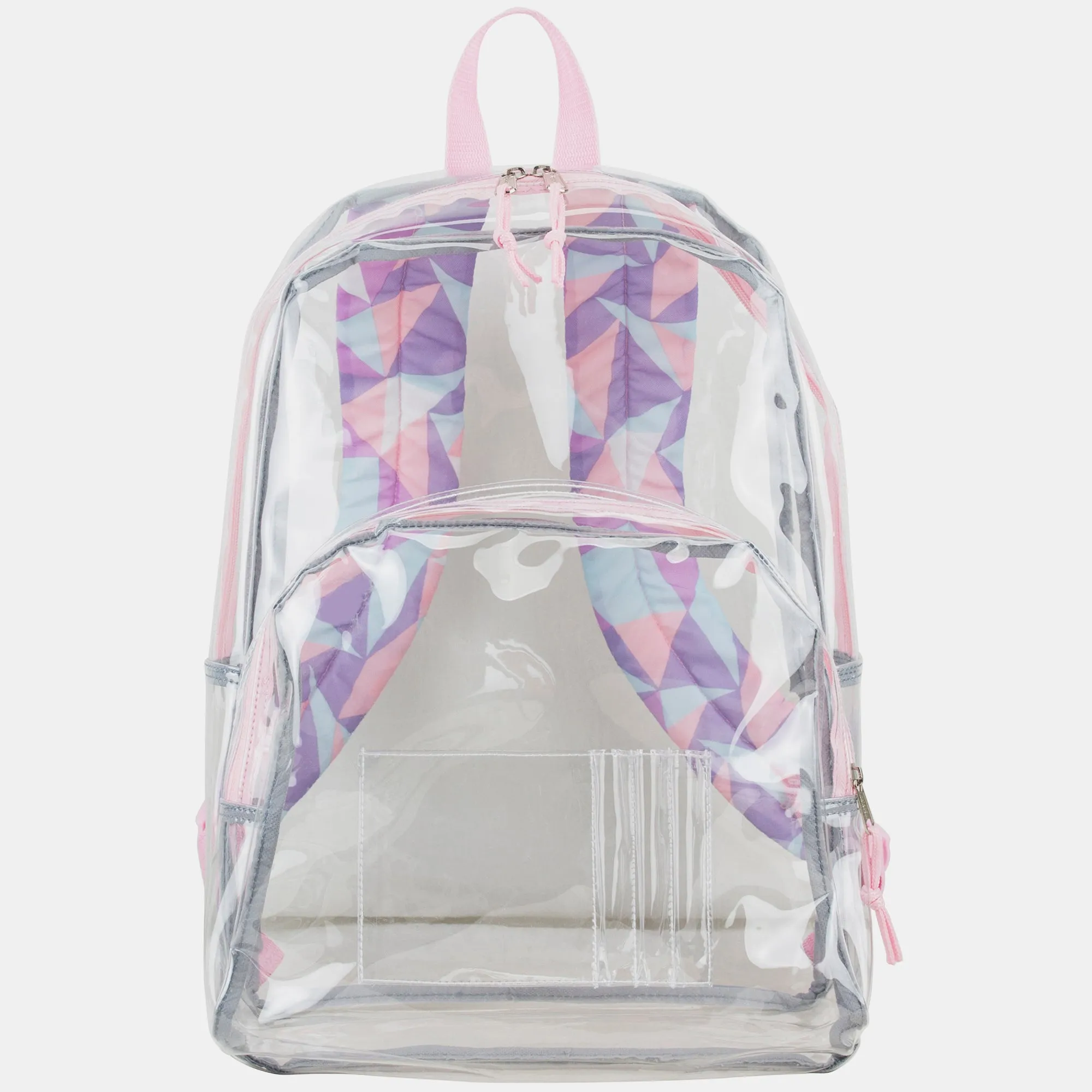 Clear Backpack with Printed Straps