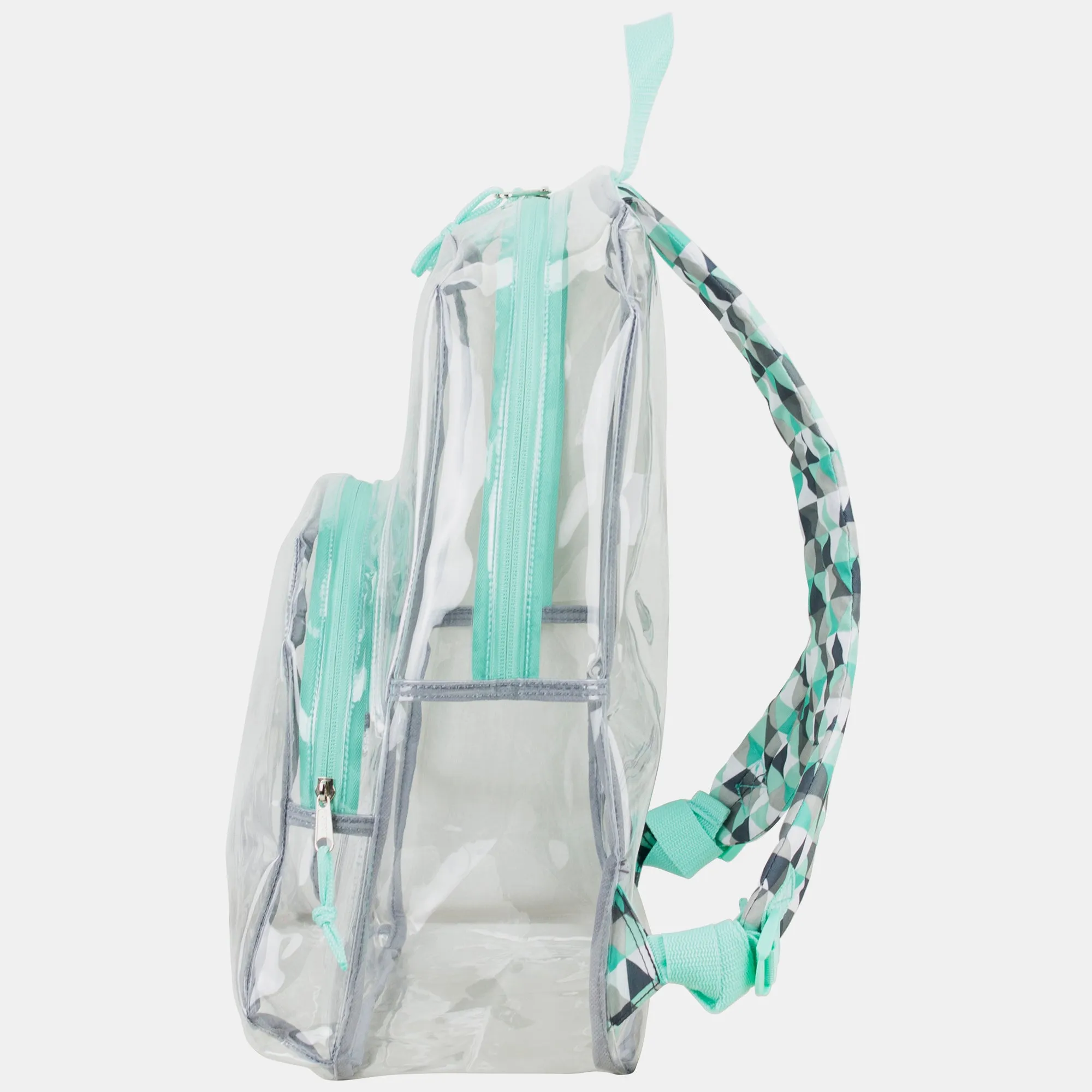 Clear Backpack with Printed Straps