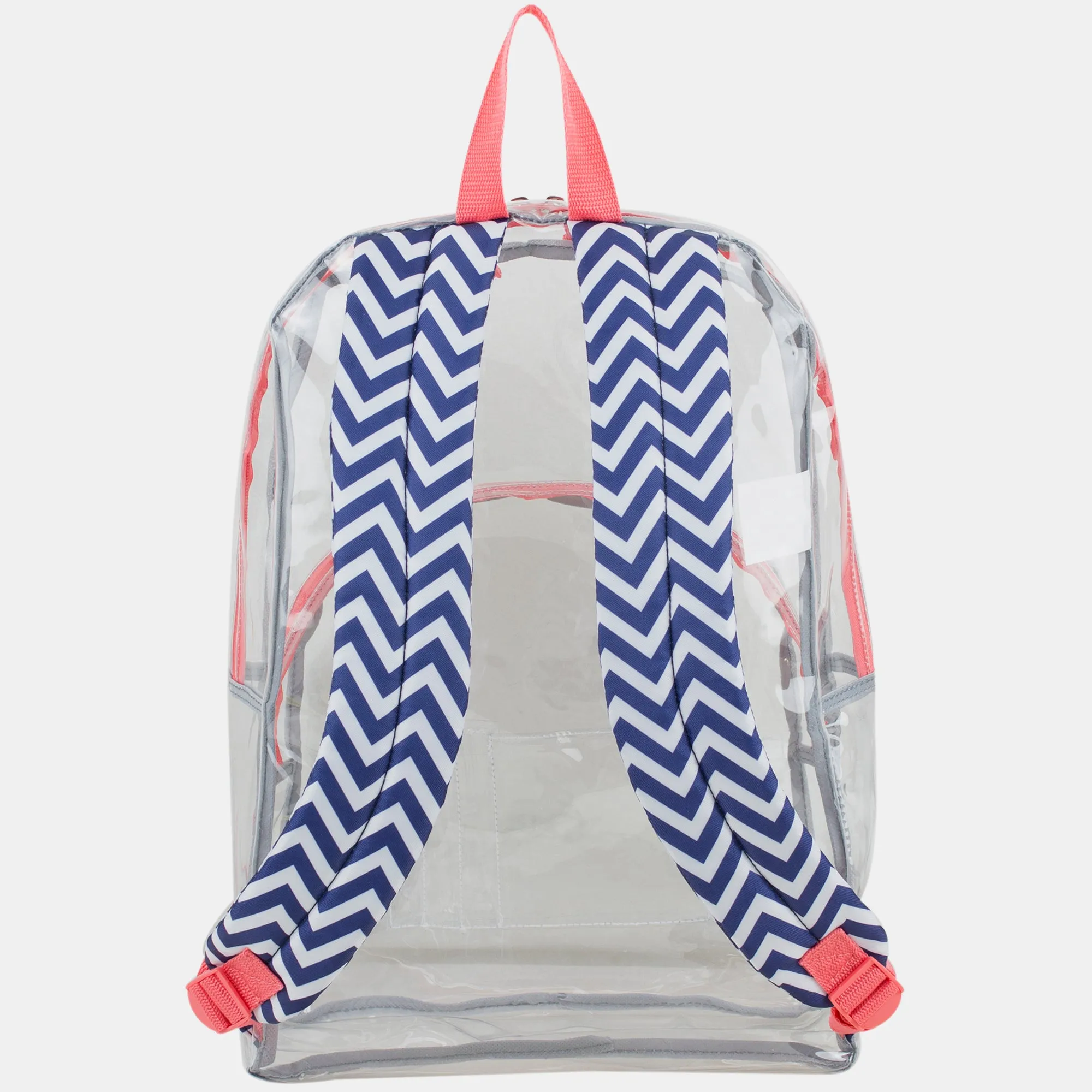 Clear Backpack with Printed Straps