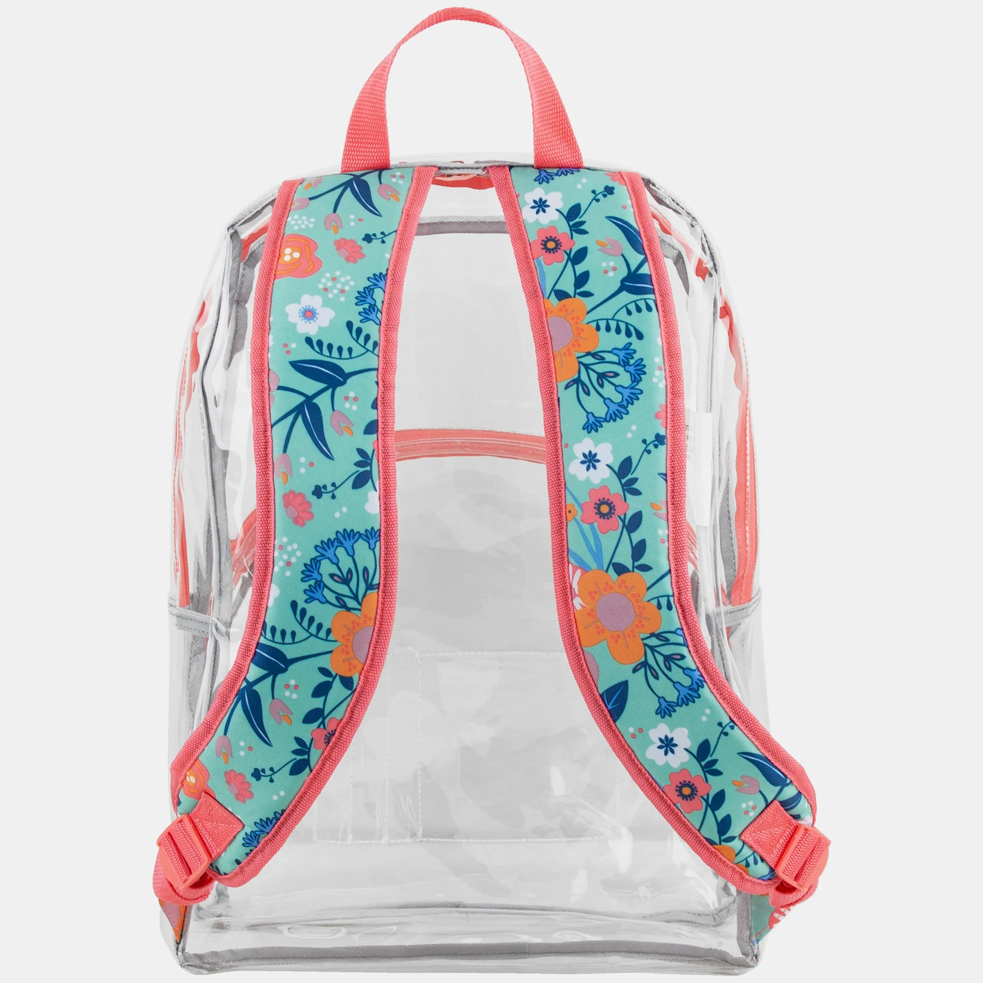 Clear Backpack with Printed Straps