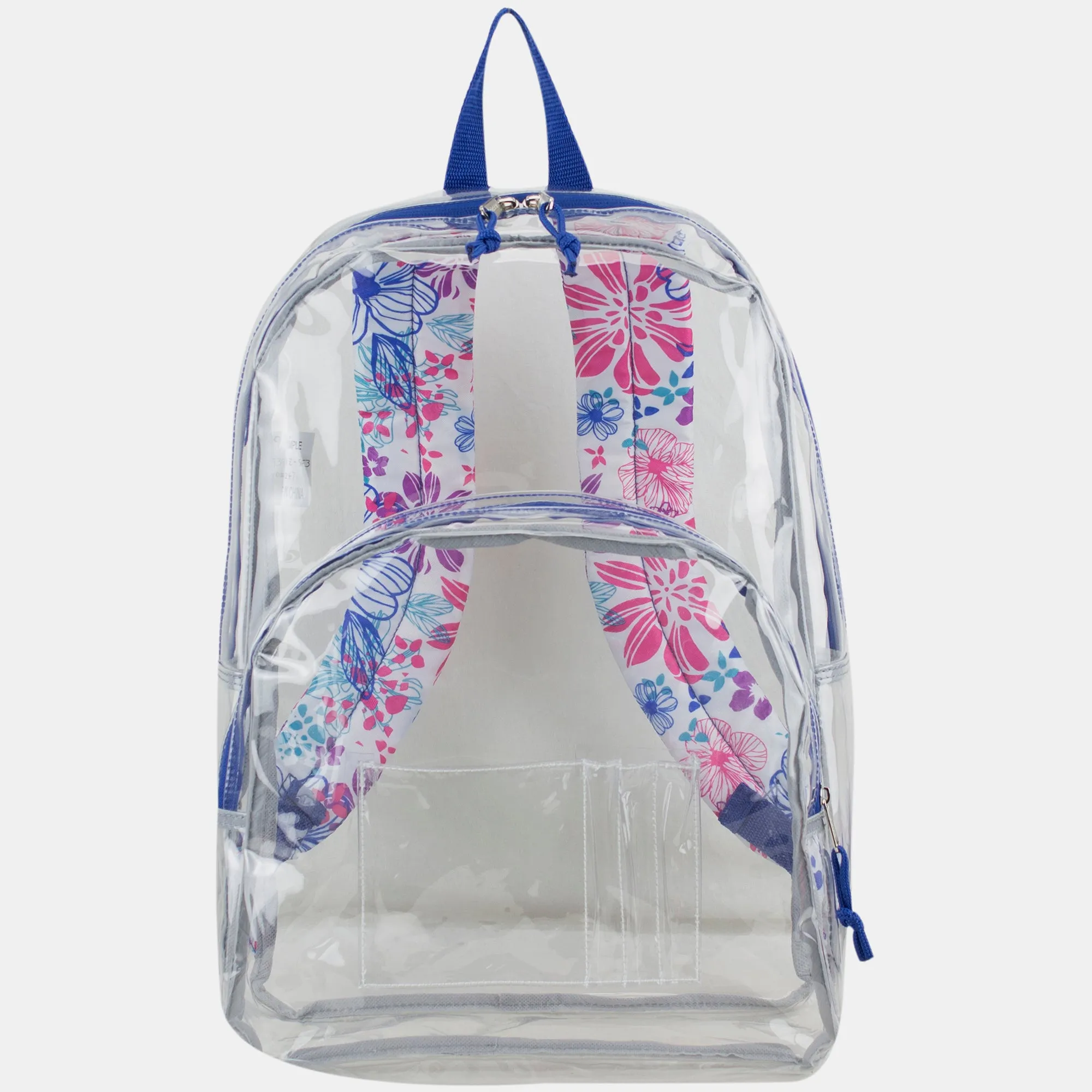 Clear Backpack with Printed Straps