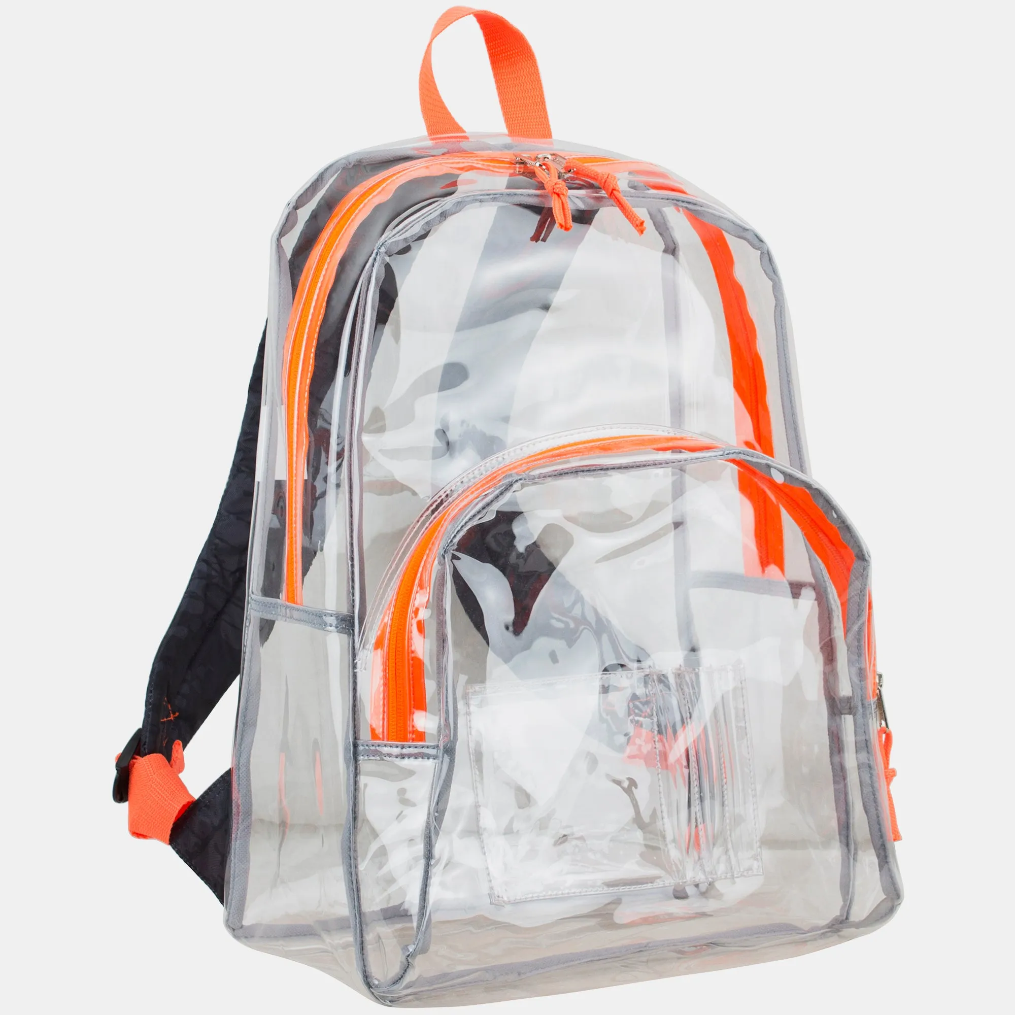 Clear Backpack with Printed Straps