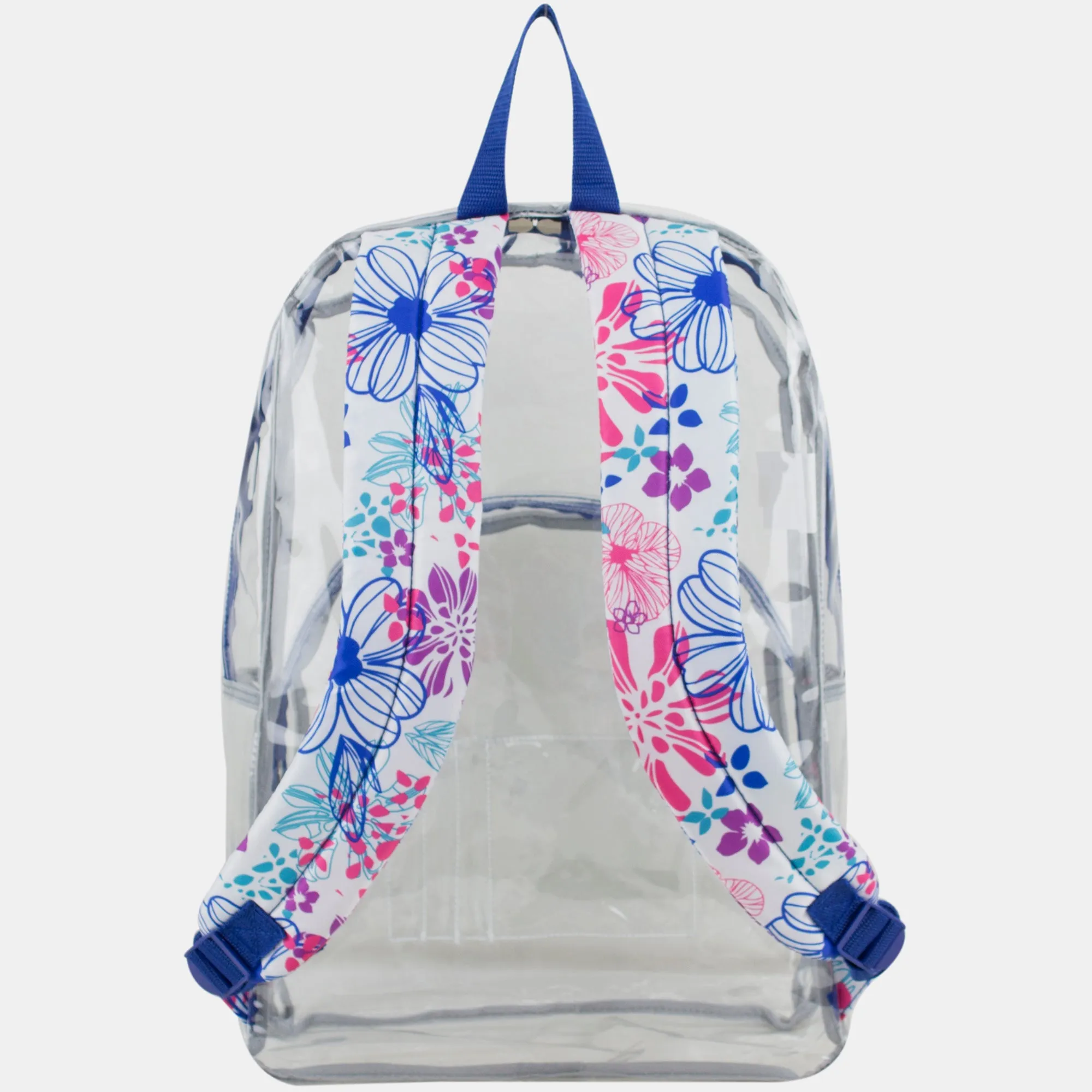 Clear Backpack with Printed Straps