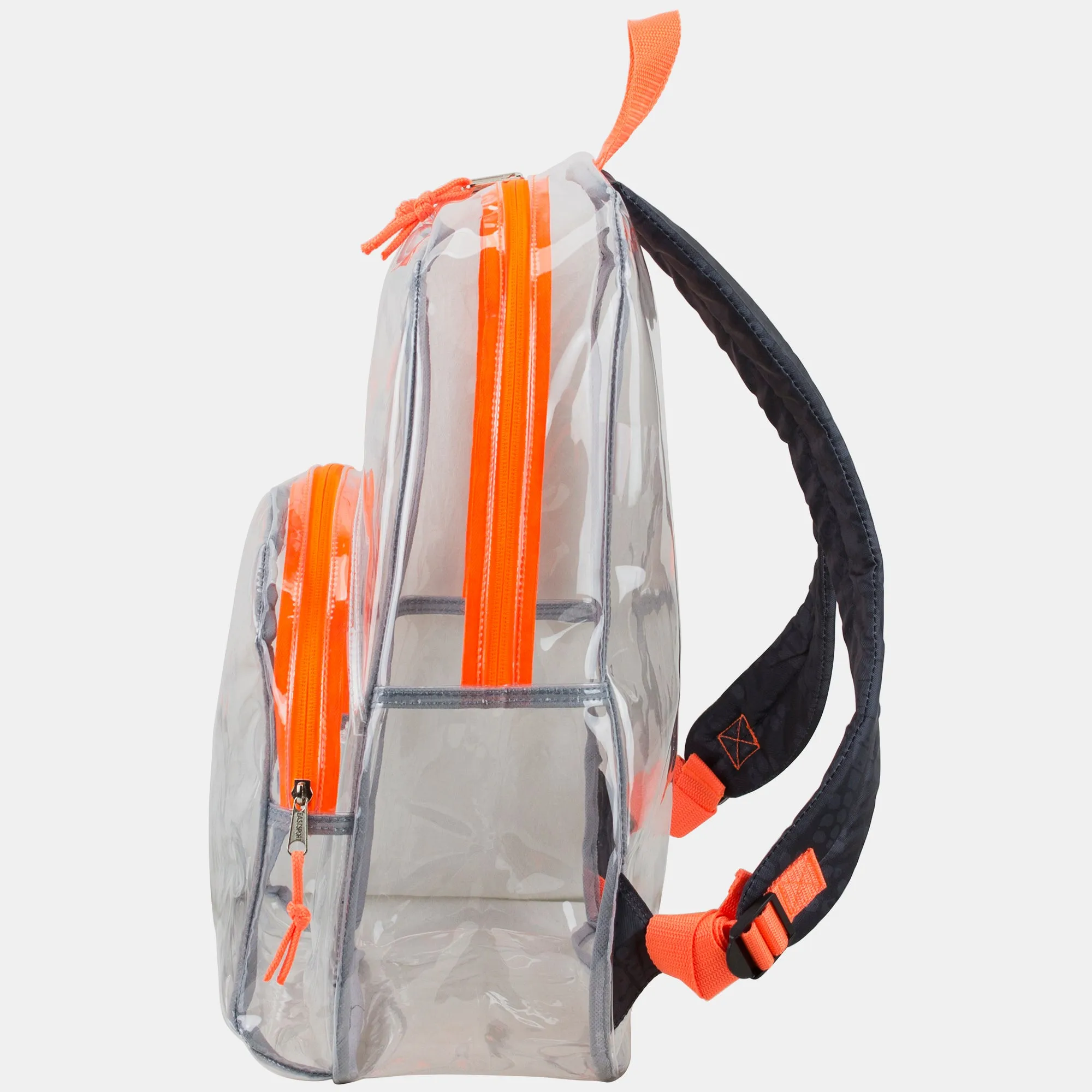 Clear Backpack with Printed Straps