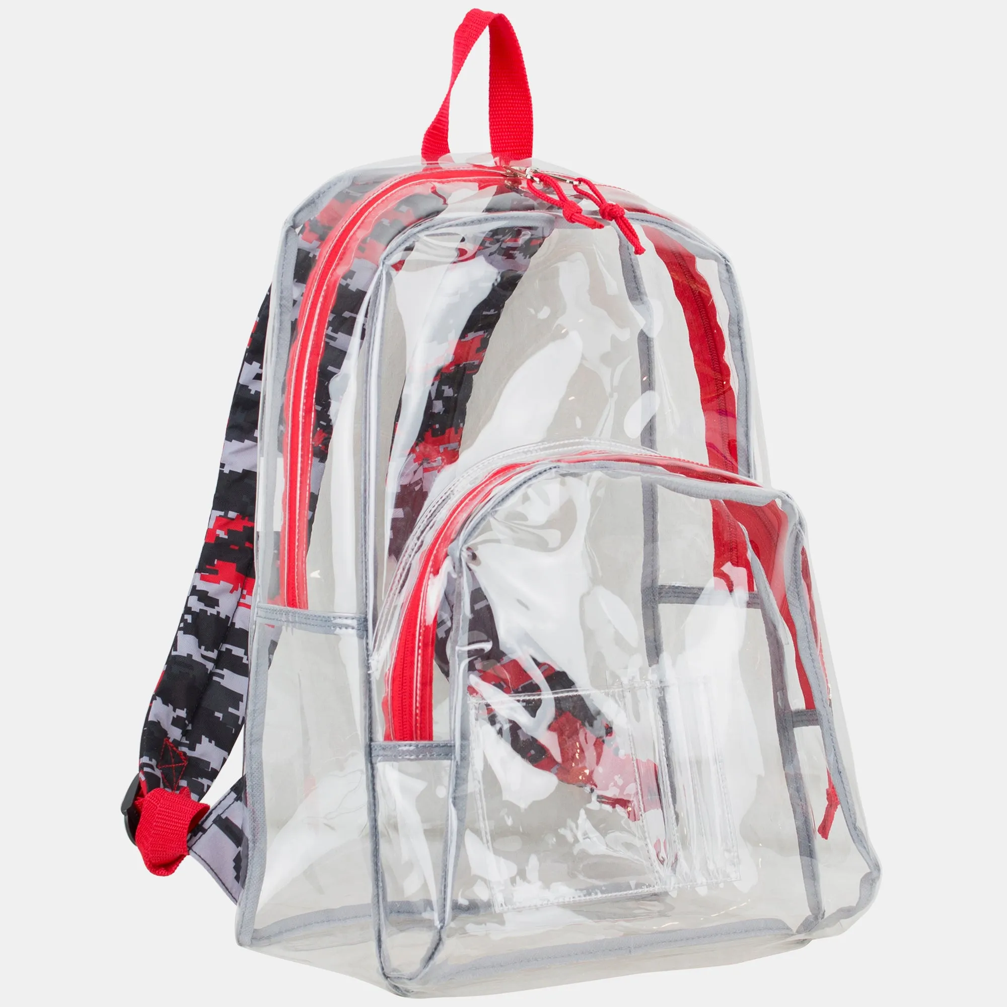 Clear Backpack with Printed Straps