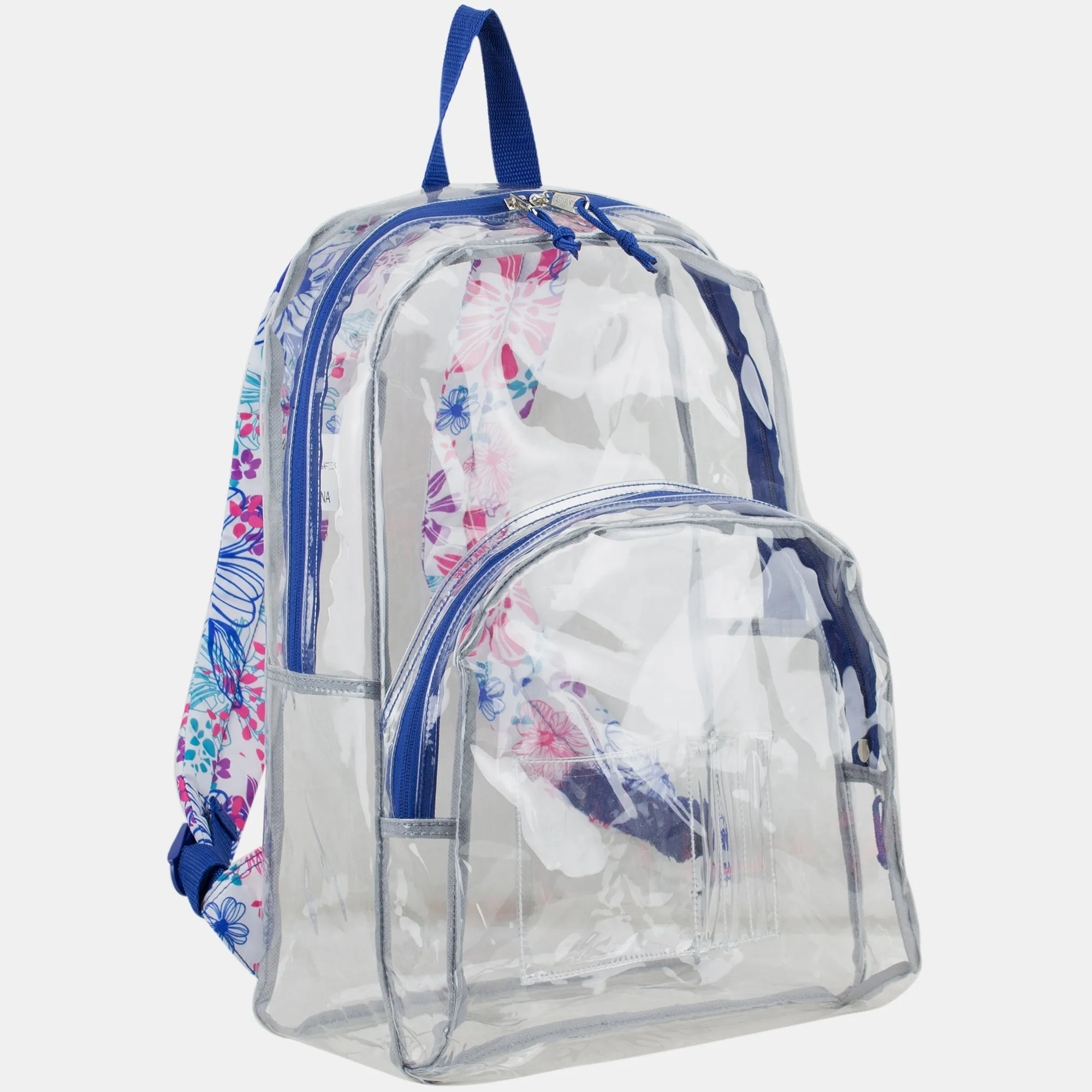 Clear Backpack with Printed Straps