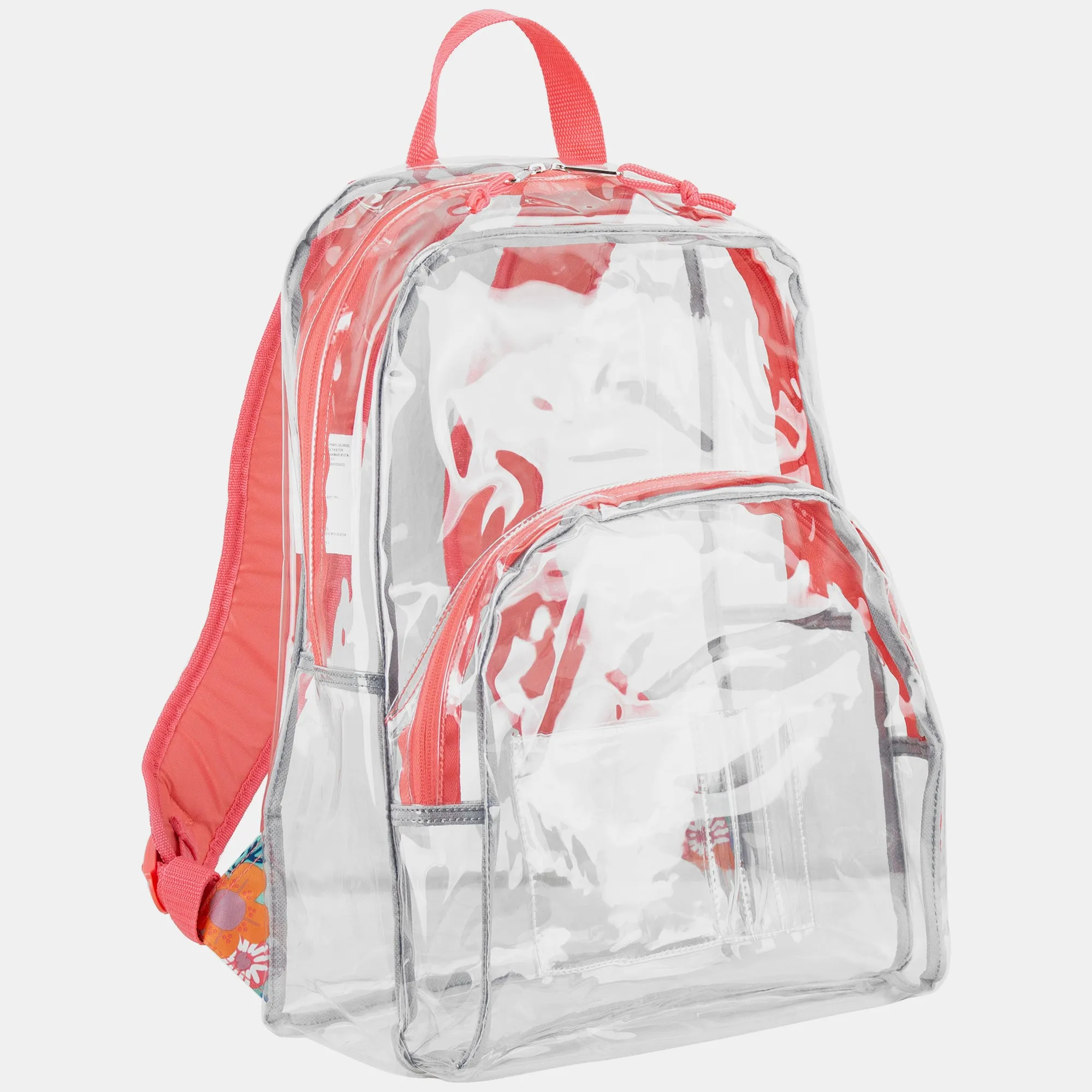 Clear Backpack with Printed Straps