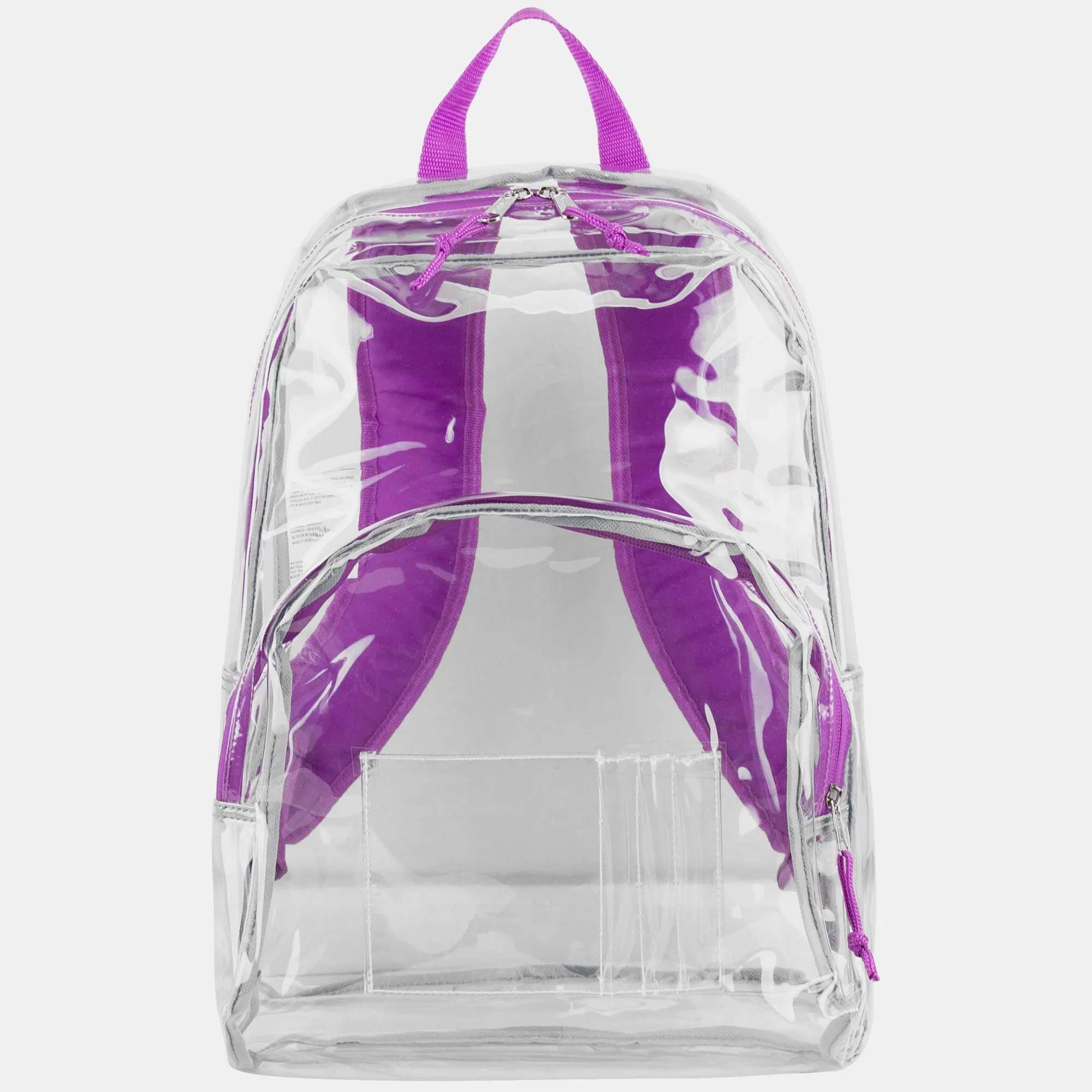 Clear Backpack with Printed Straps