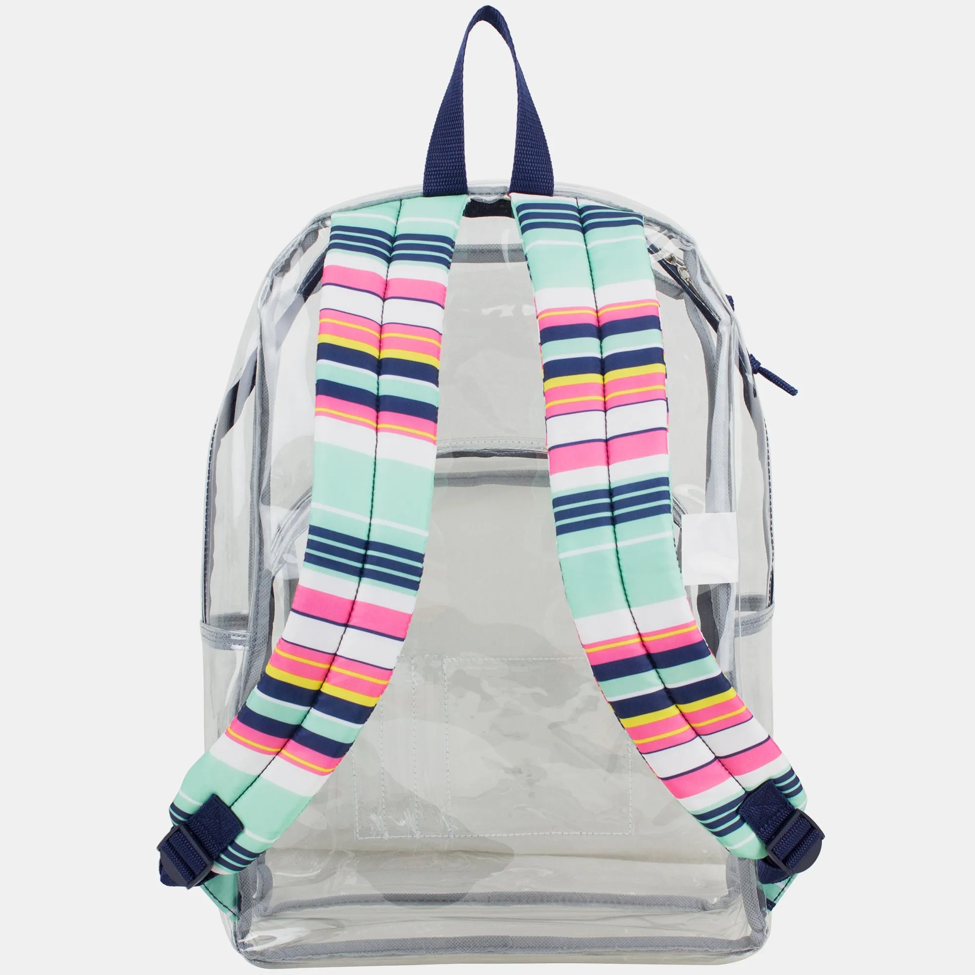 Clear Backpack with Printed Straps