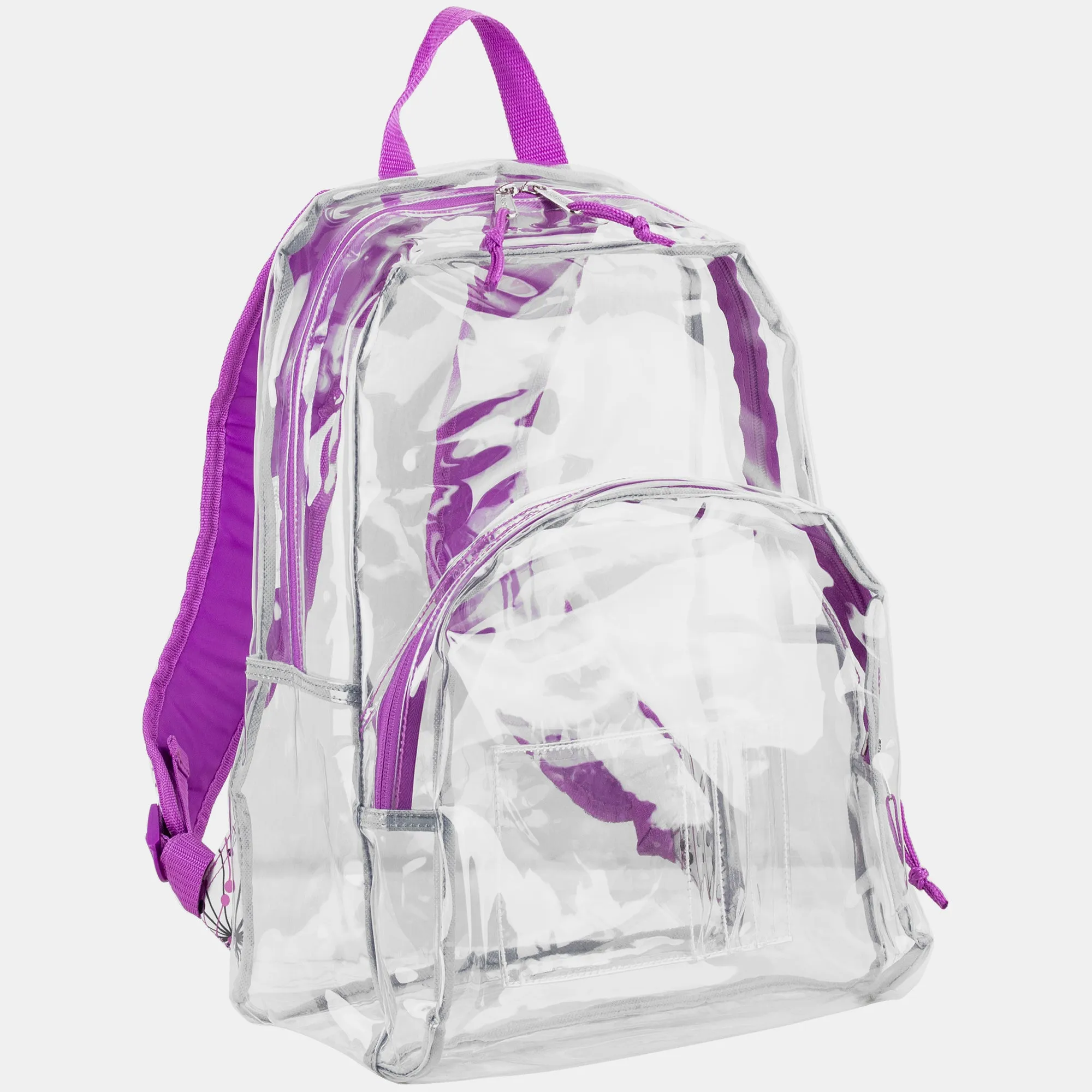 Clear Backpack with Printed Straps