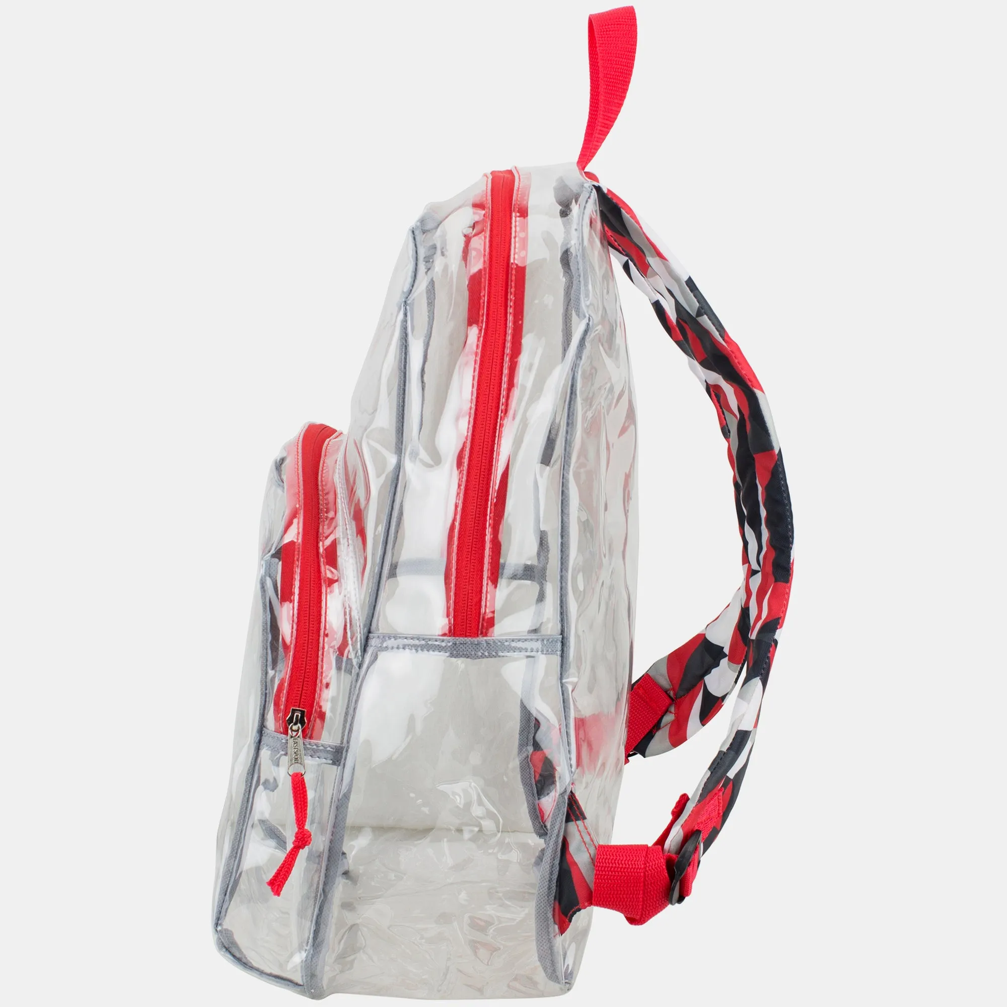 Clear Backpack with Printed Straps