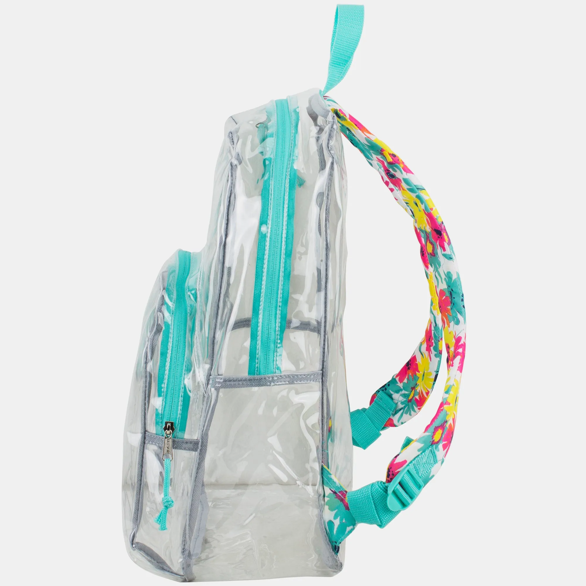 Clear Backpack with Printed Straps