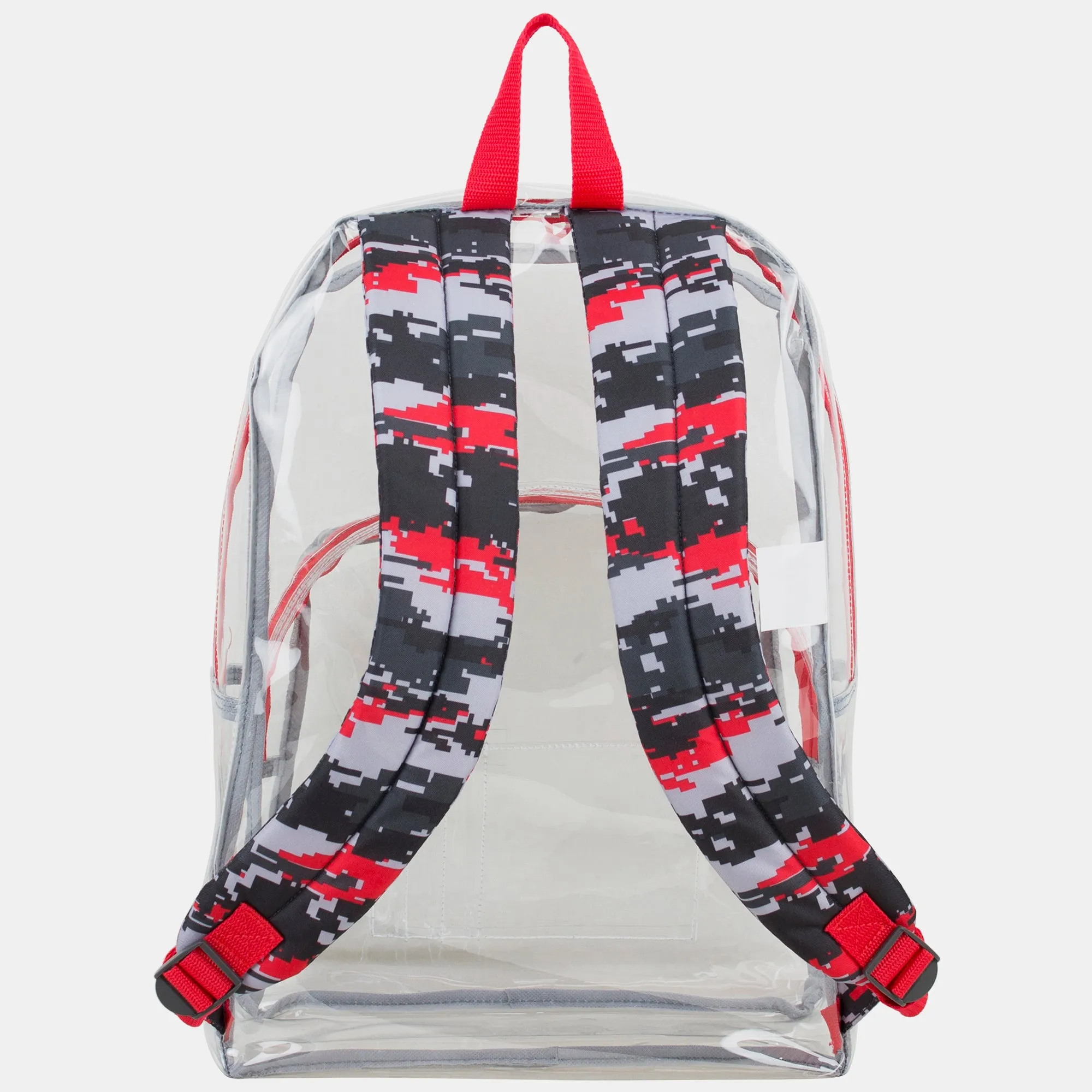 Clear Backpack with Printed Straps