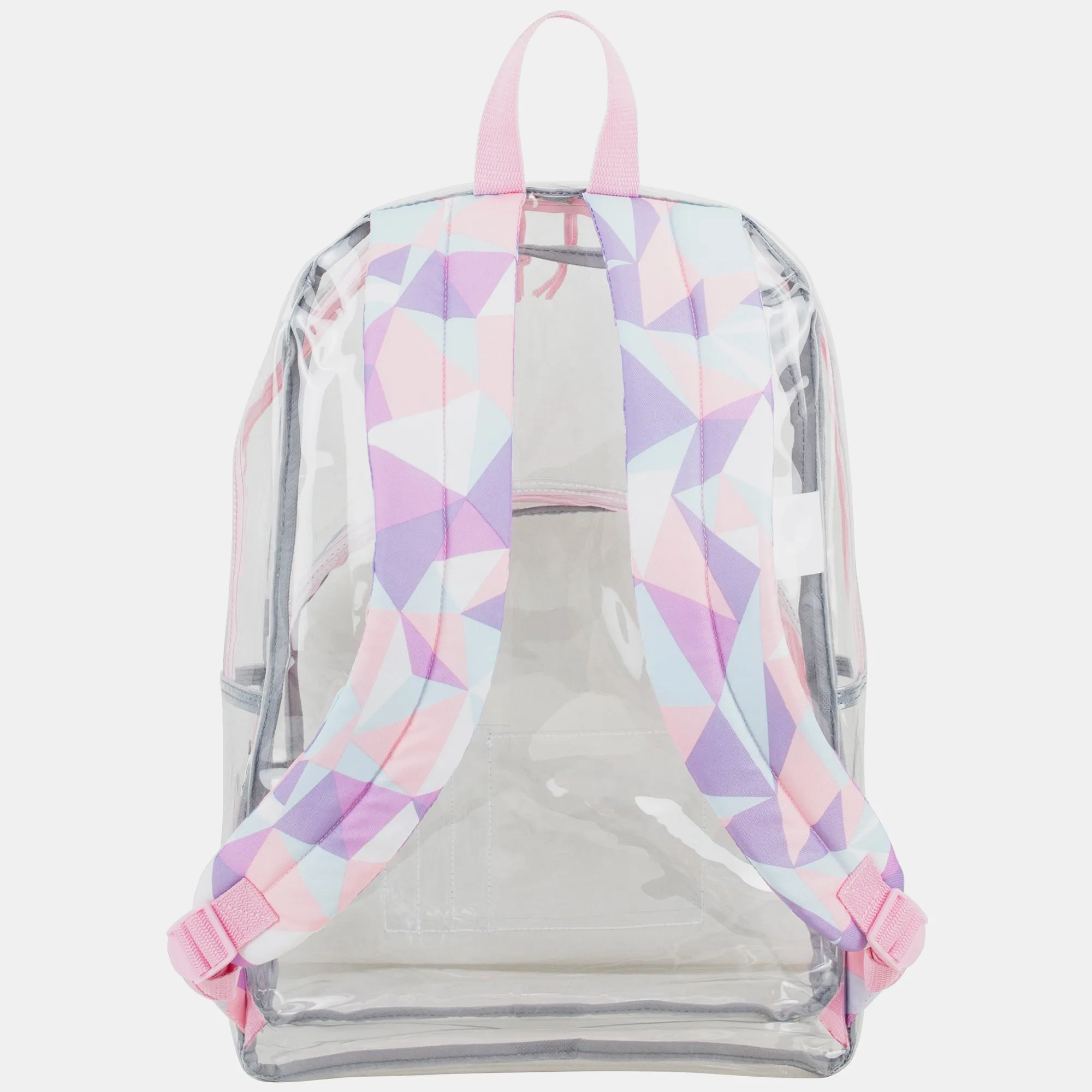 Clear Backpack with Printed Straps