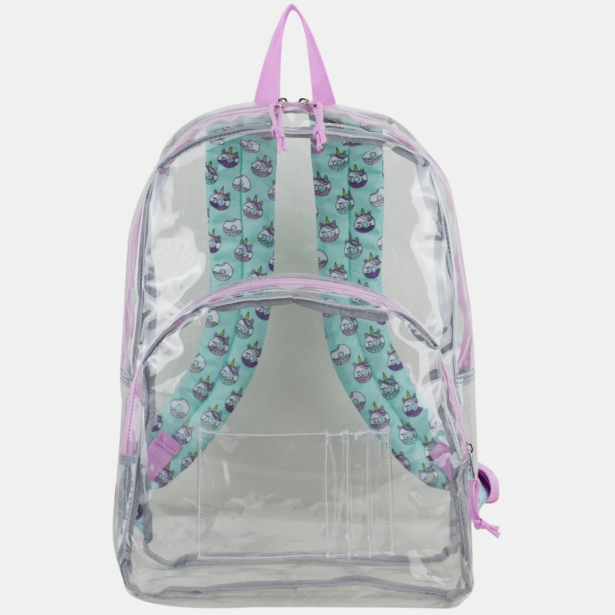 Clear Backpack with Printed Straps