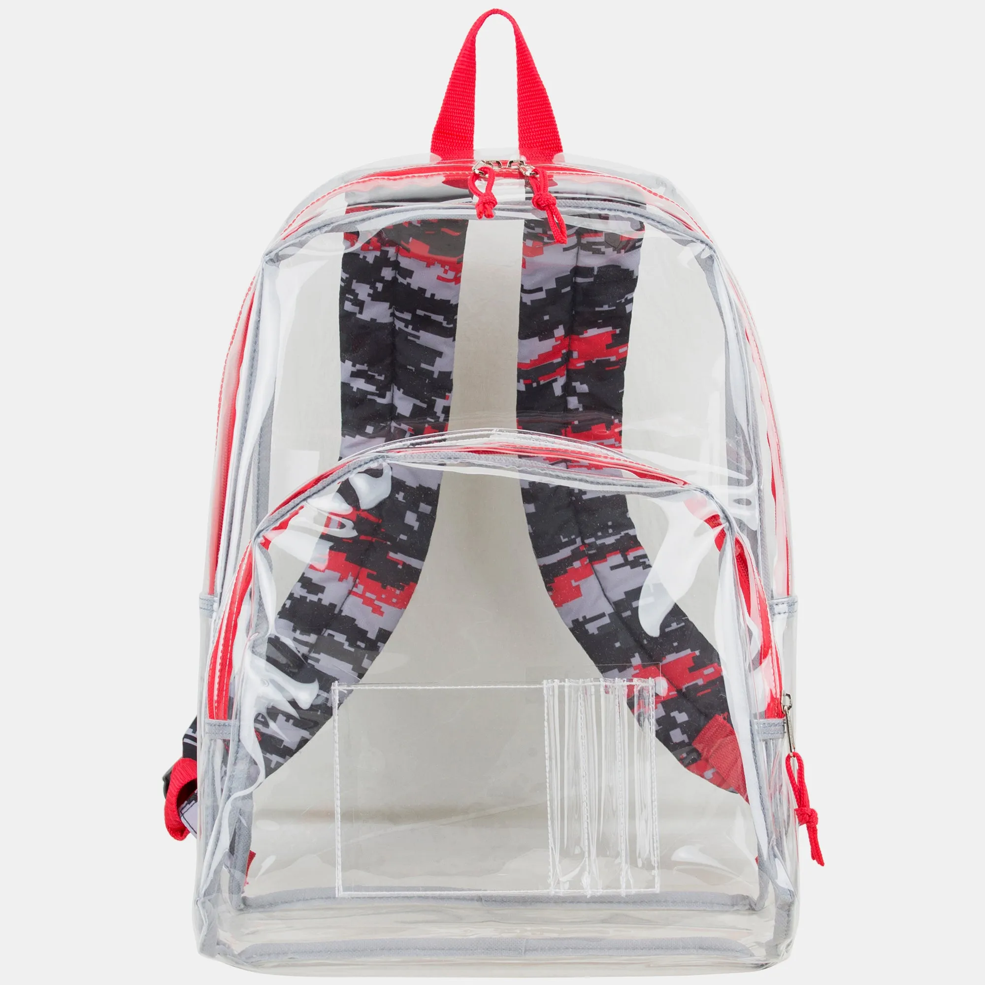 Clear Backpack with Printed Straps