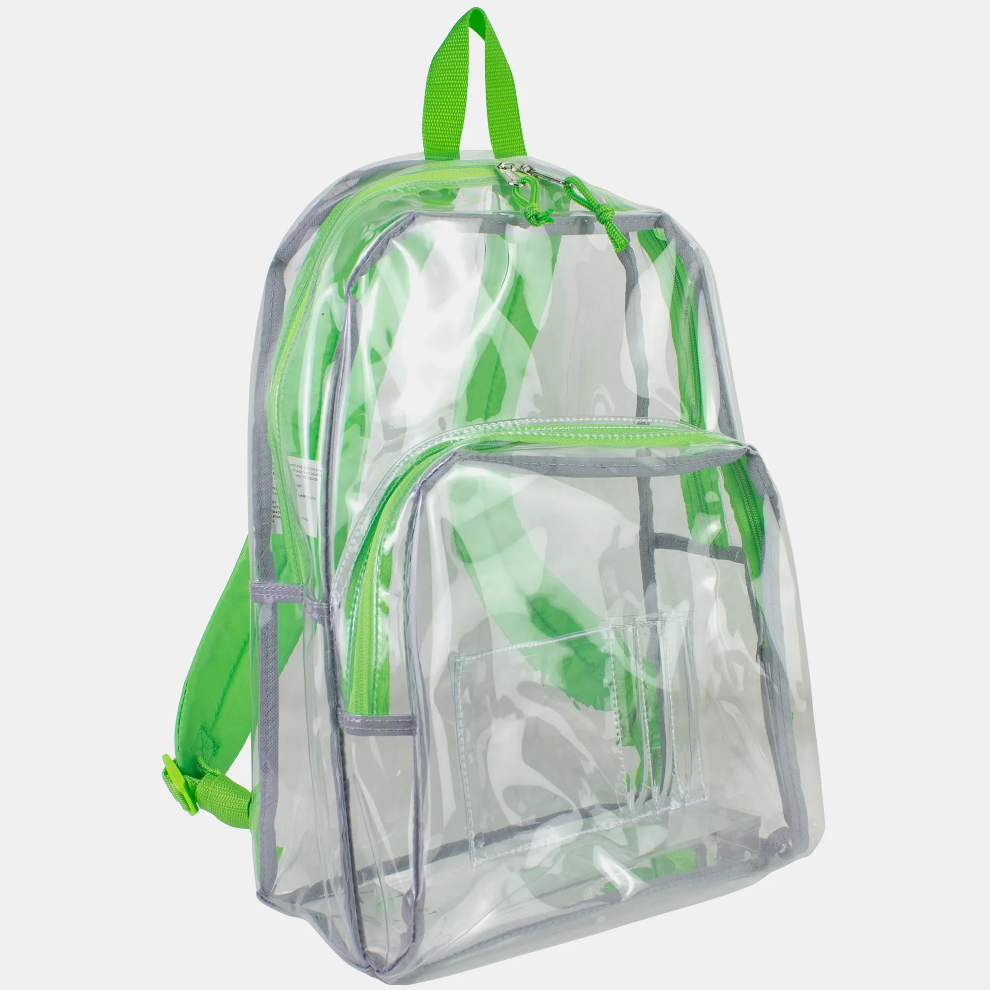 Clear Backpack with Printed Straps