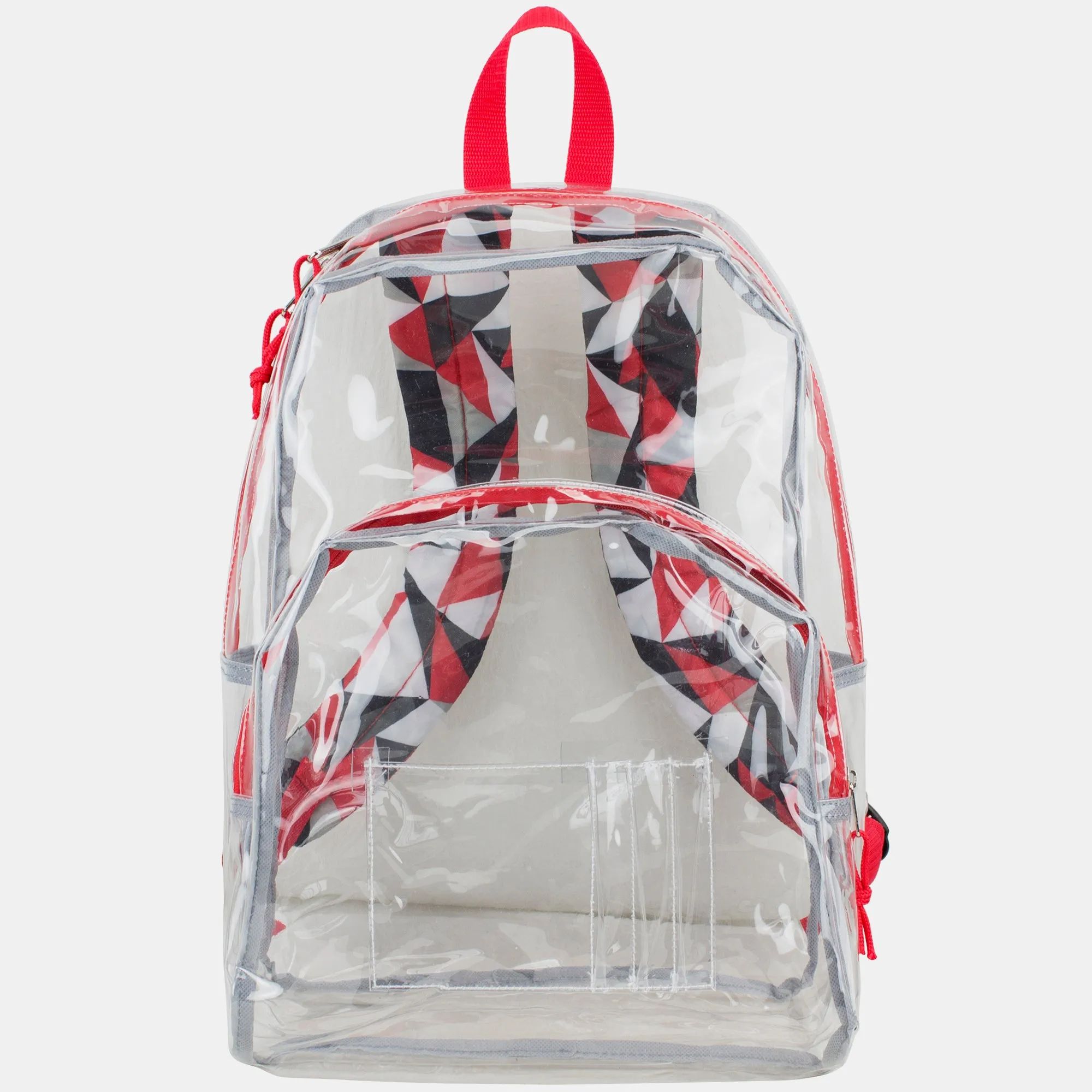 Clear Backpack with Printed Straps