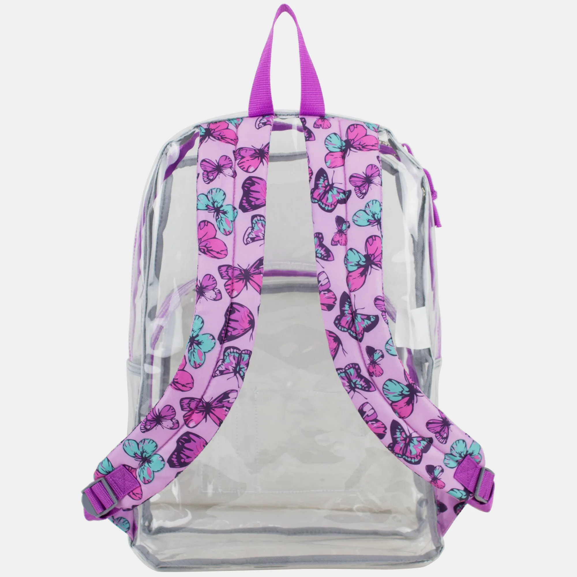 Clear Backpack with Printed Straps