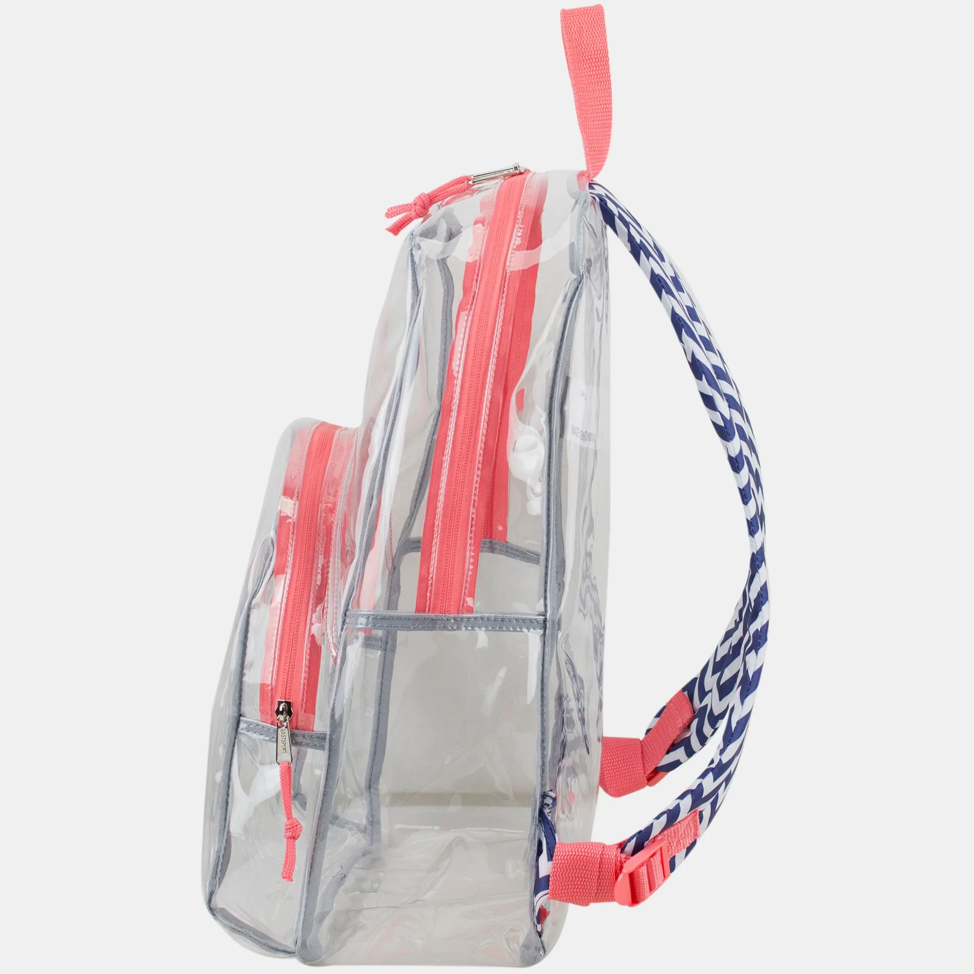 Clear Backpack with Printed Straps