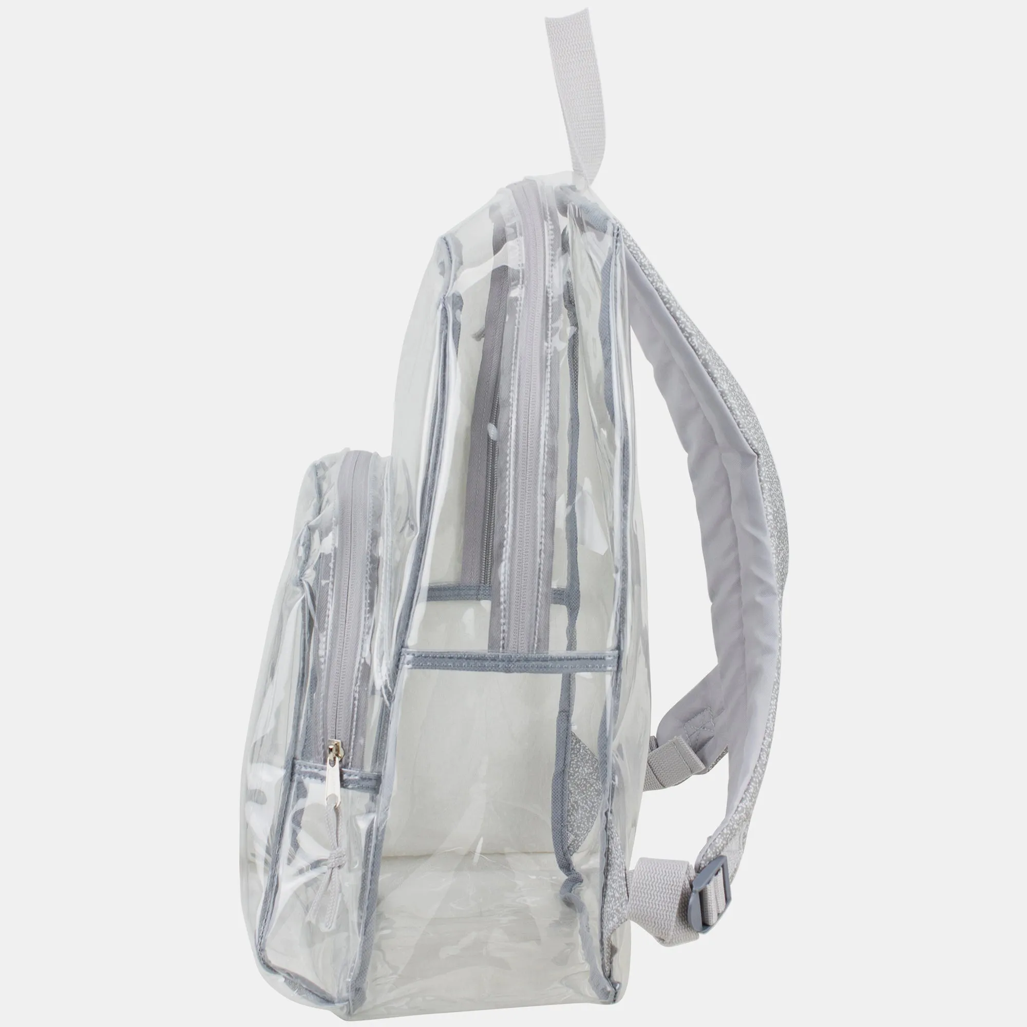 Clear Backpack with Printed Straps