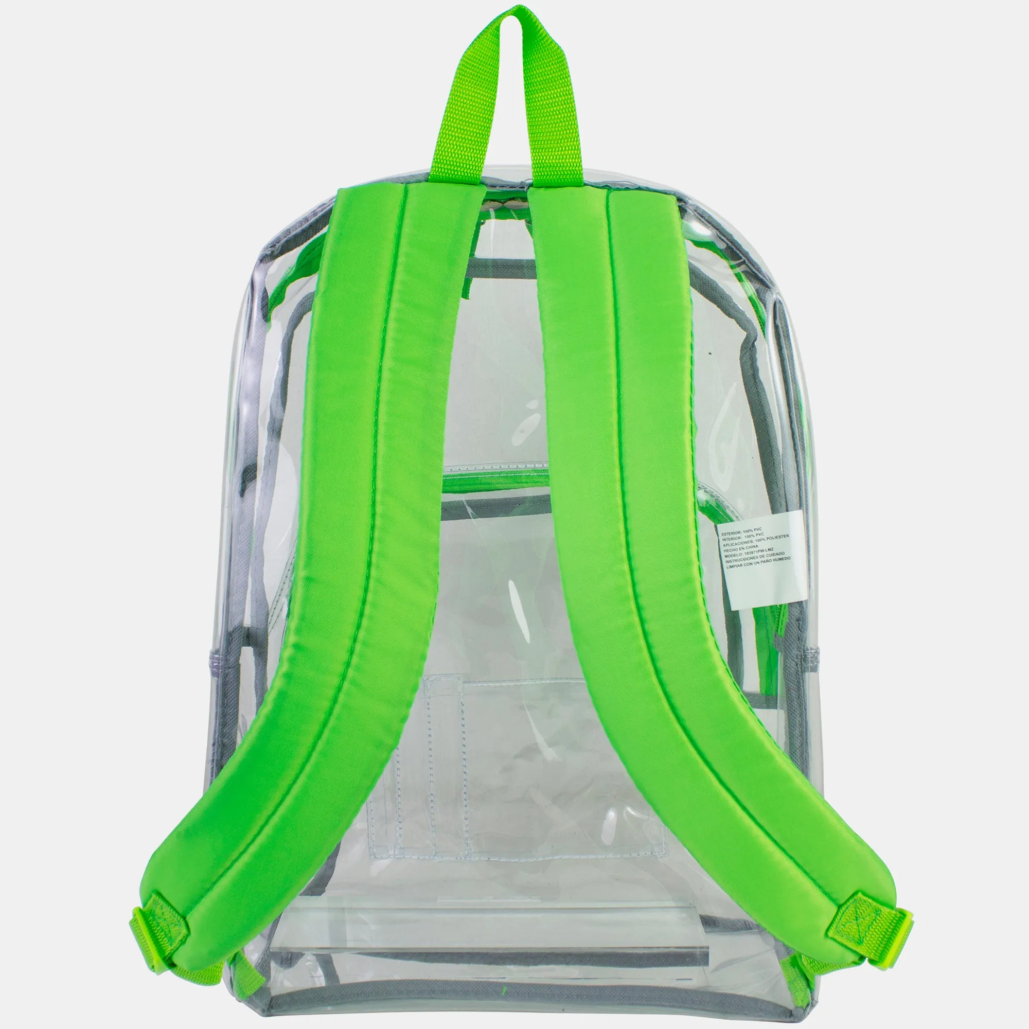 Clear Backpack with Printed Straps