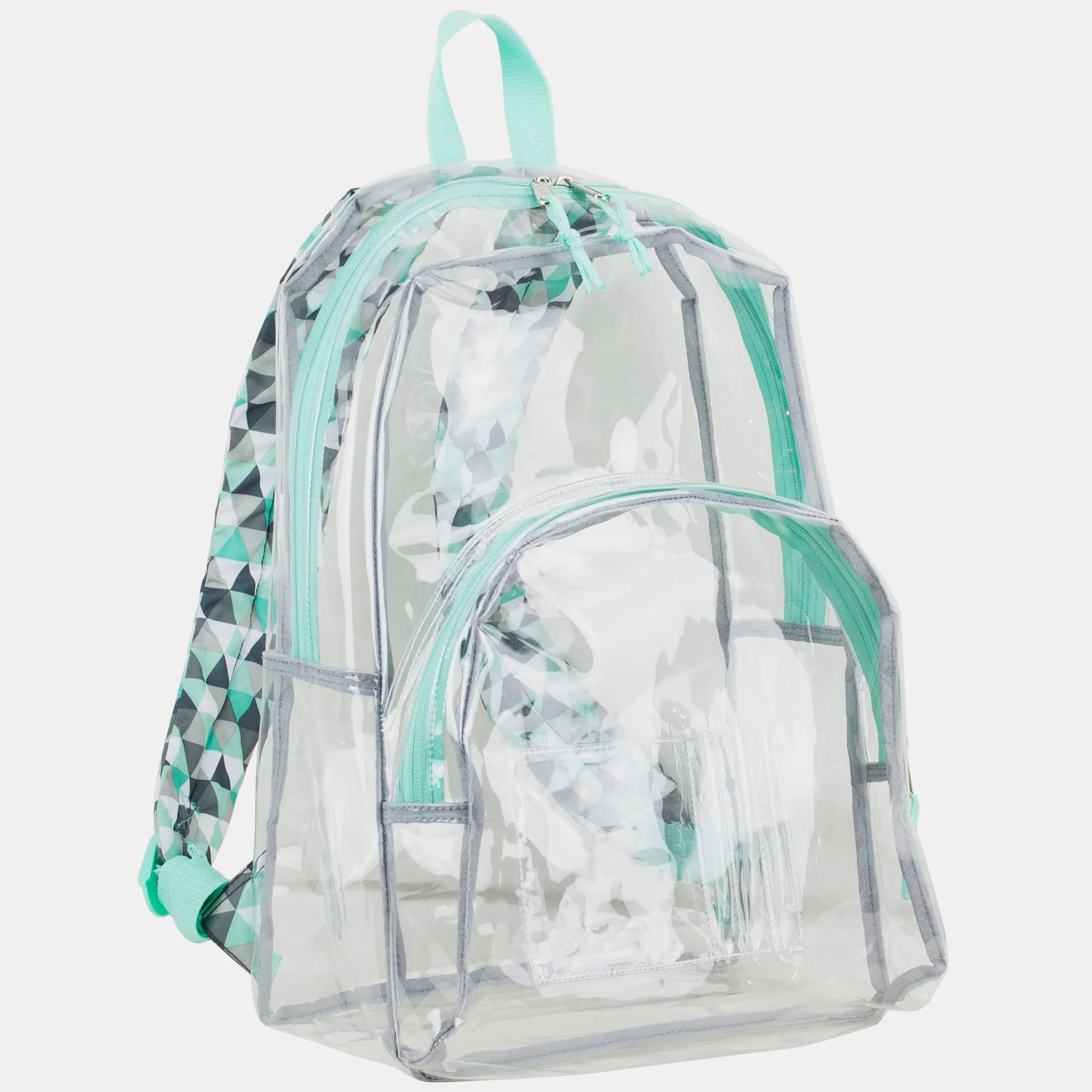 Clear Backpack with Printed Straps