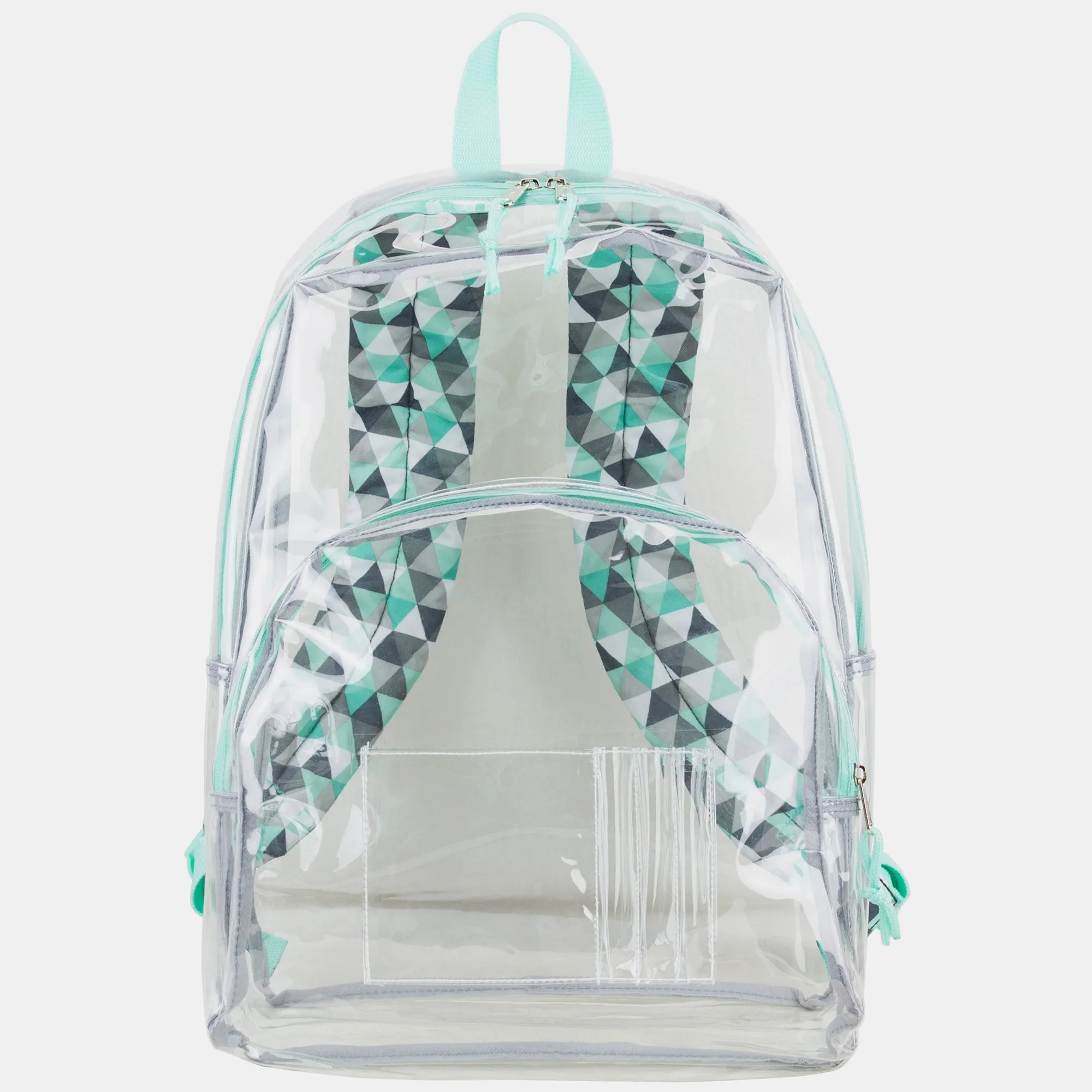 Clear Backpack with Printed Straps