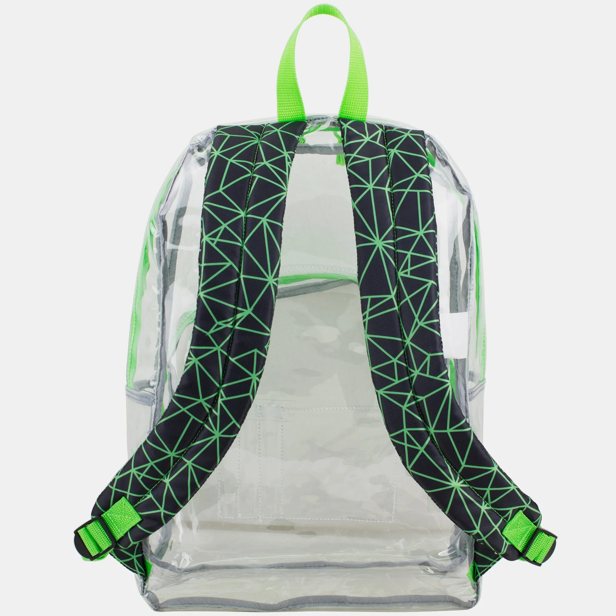 Clear Backpack with Printed Straps