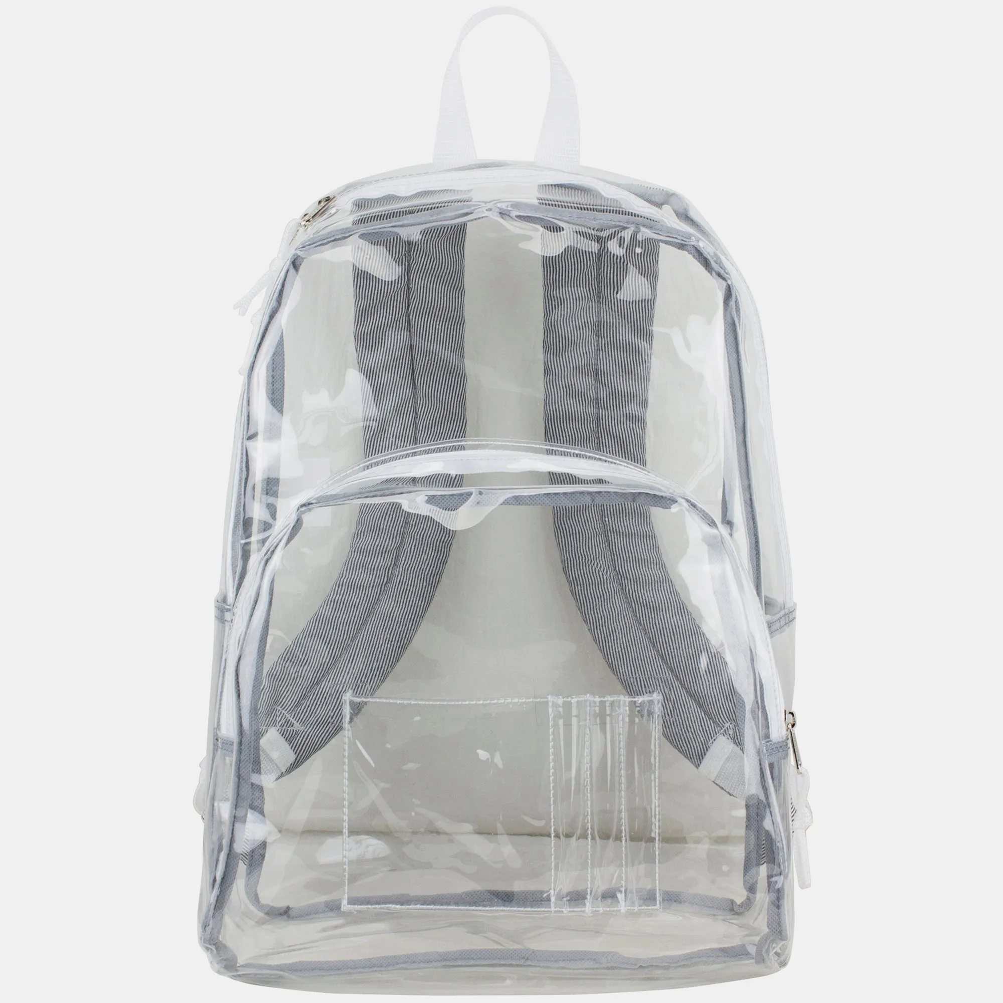 Clear Backpack with Printed Straps