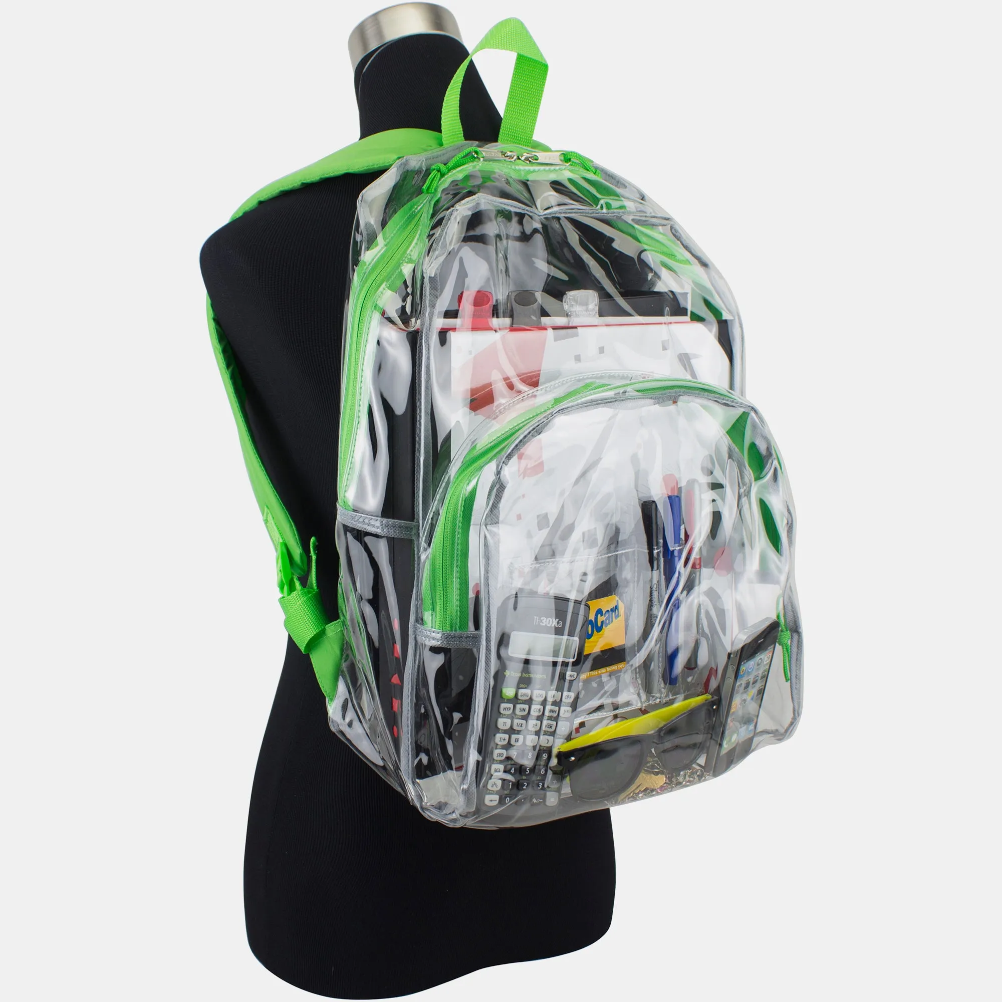 Clear Backpack with Printed Straps