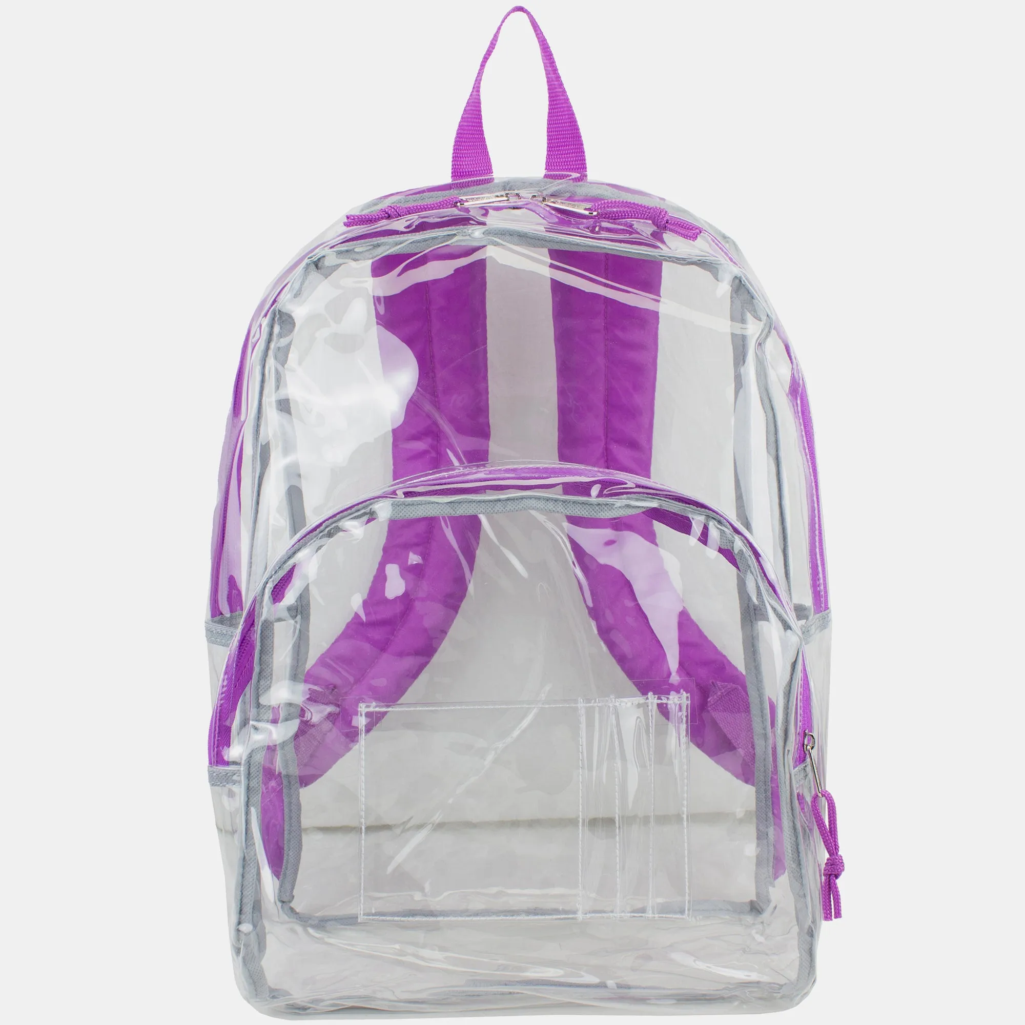 Clear Backpack with Printed Straps