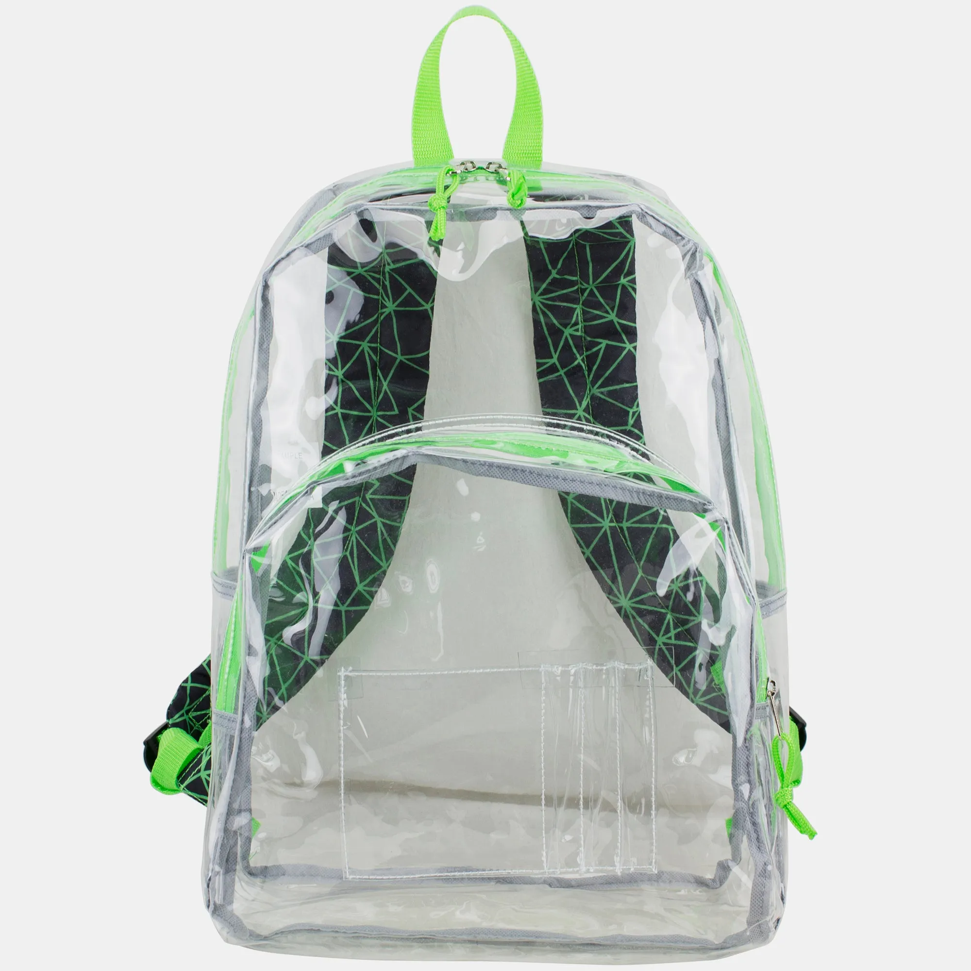 Clear Backpack with Printed Straps