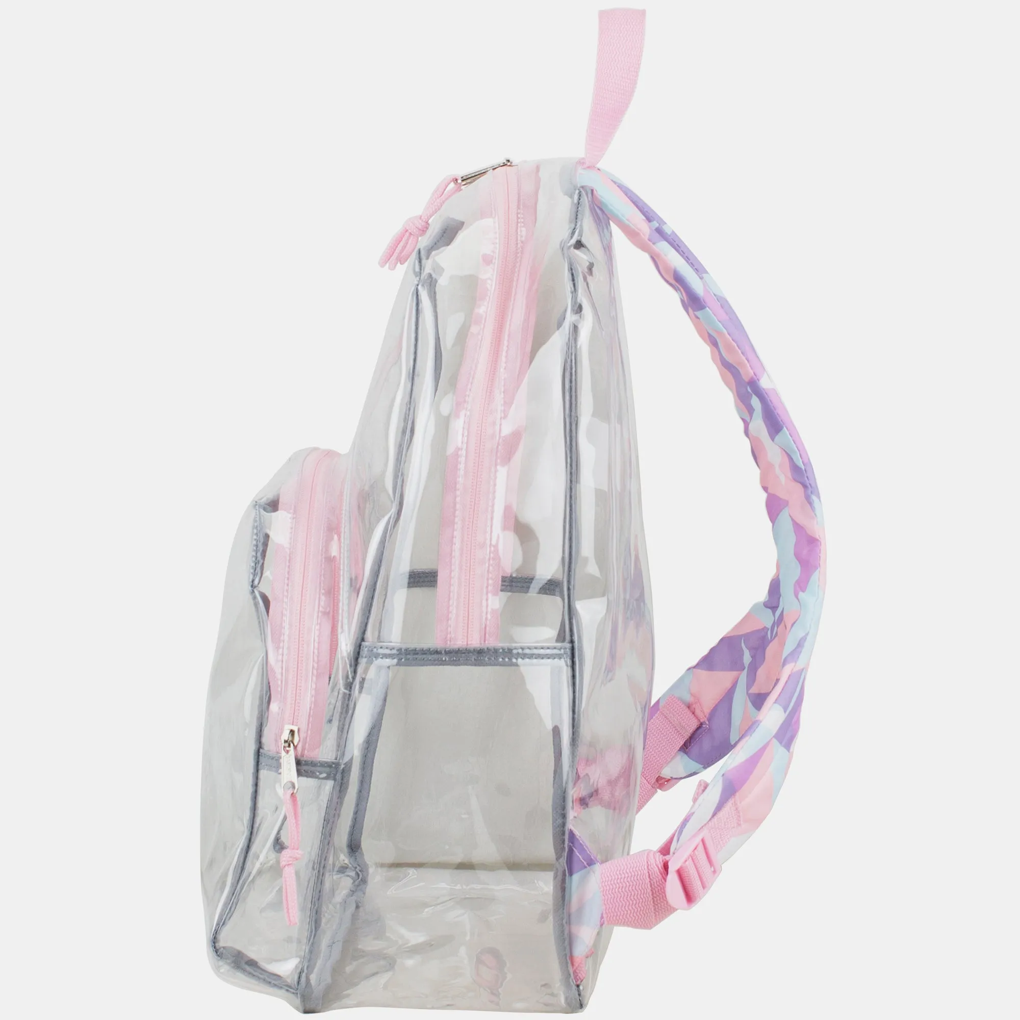 Clear Backpack with Printed Straps