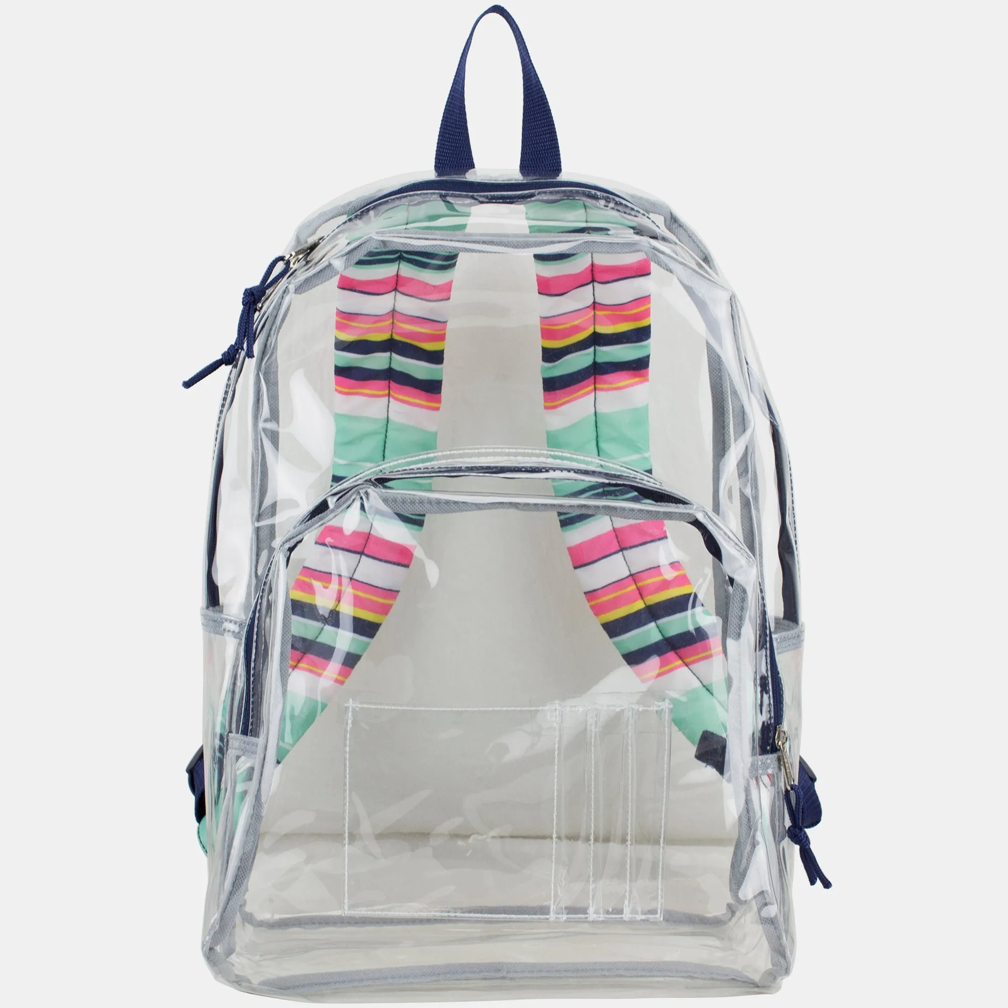 Clear Backpack with Printed Straps