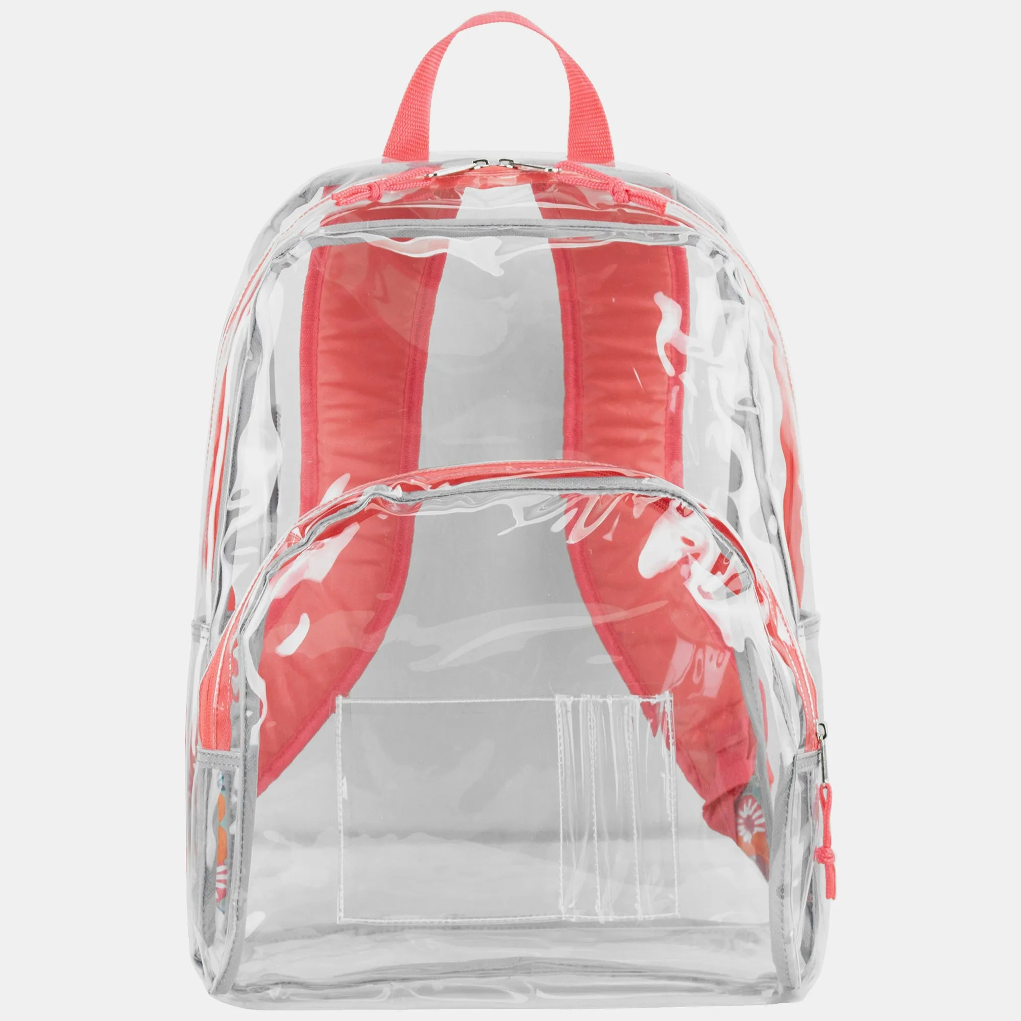 Clear Backpack with Printed Straps