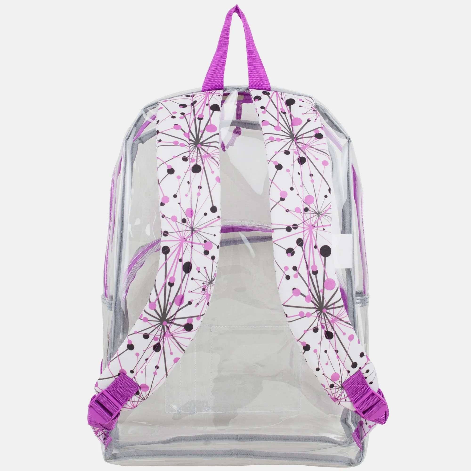 Clear Backpack with Printed Straps