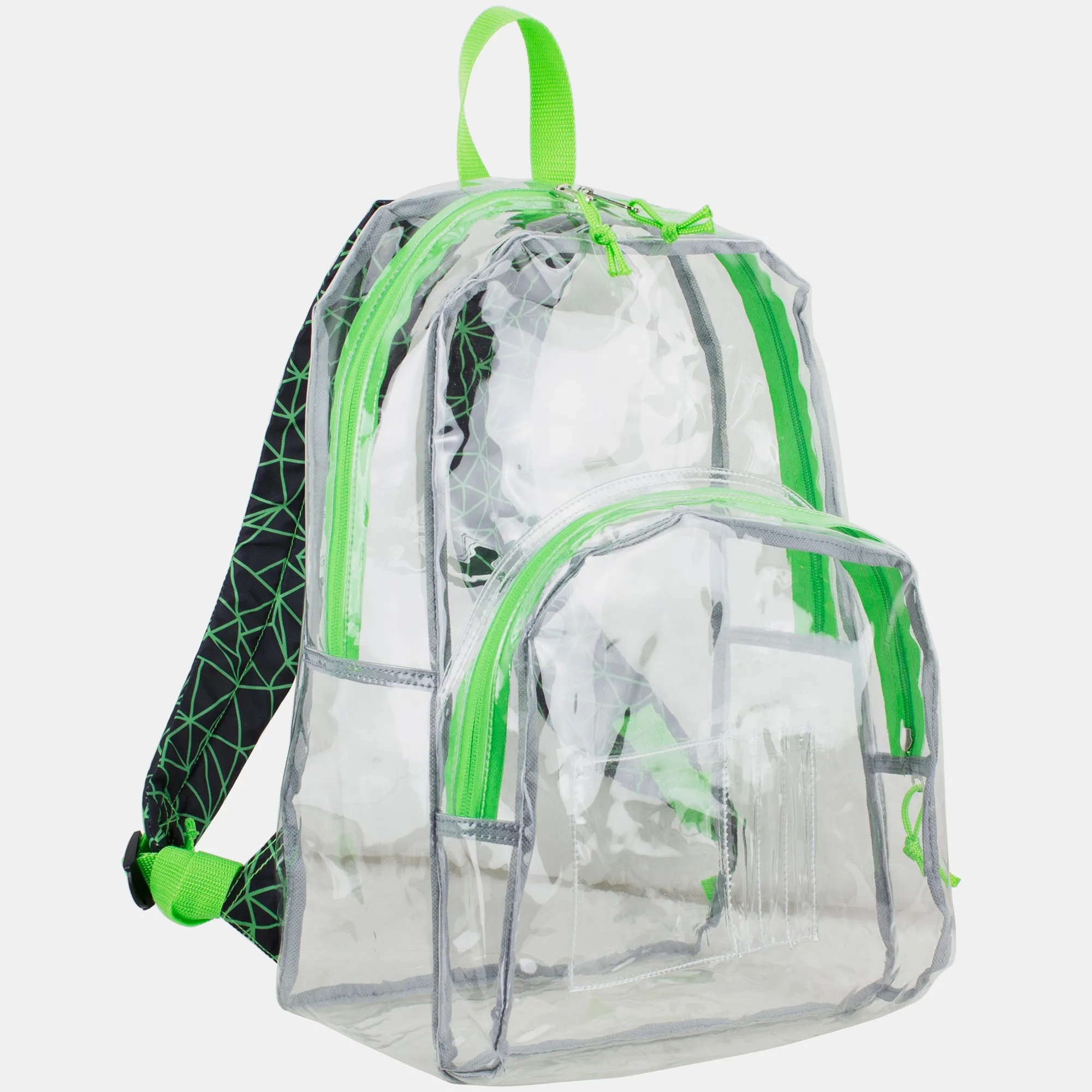 Clear Backpack with Printed Straps