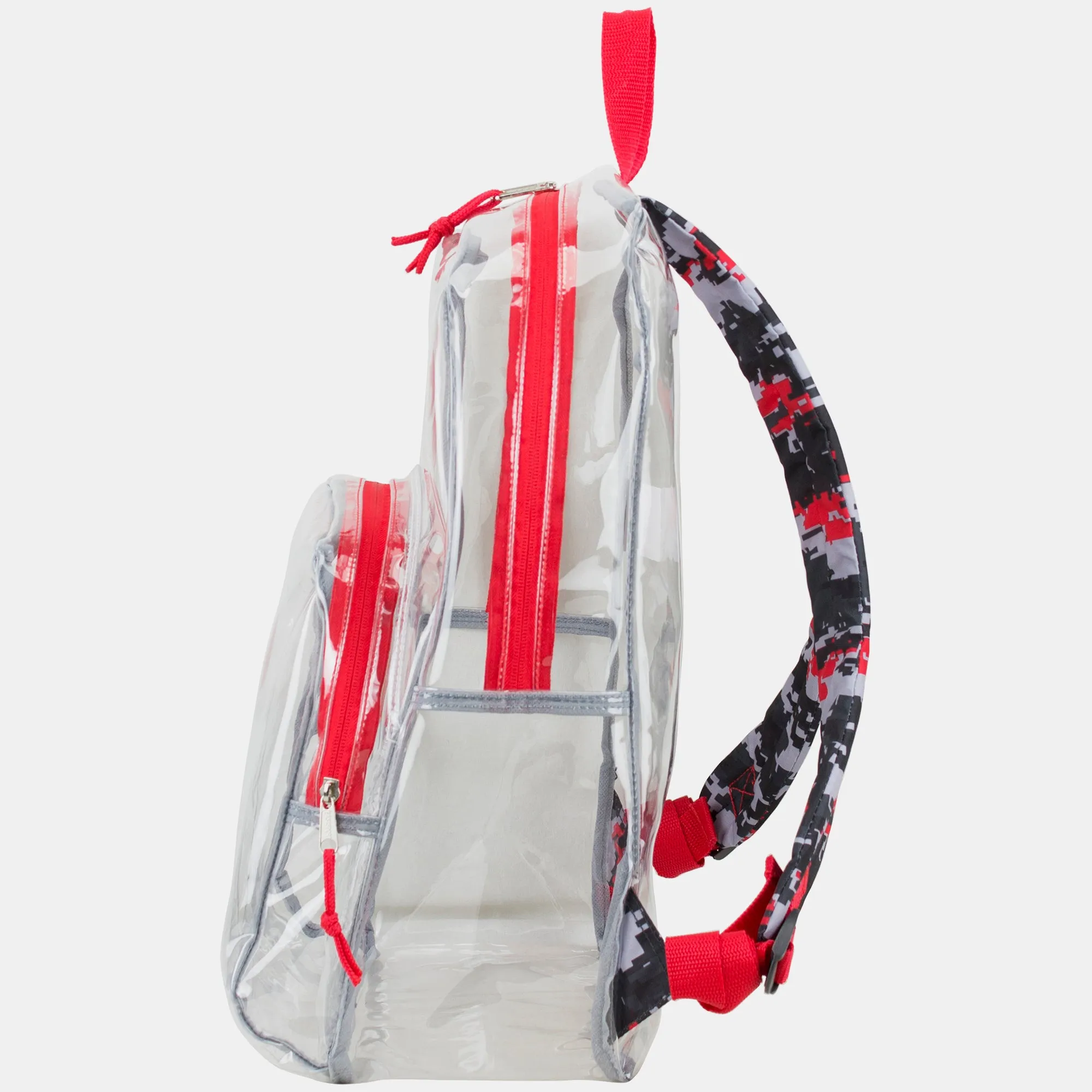 Clear Backpack with Printed Straps