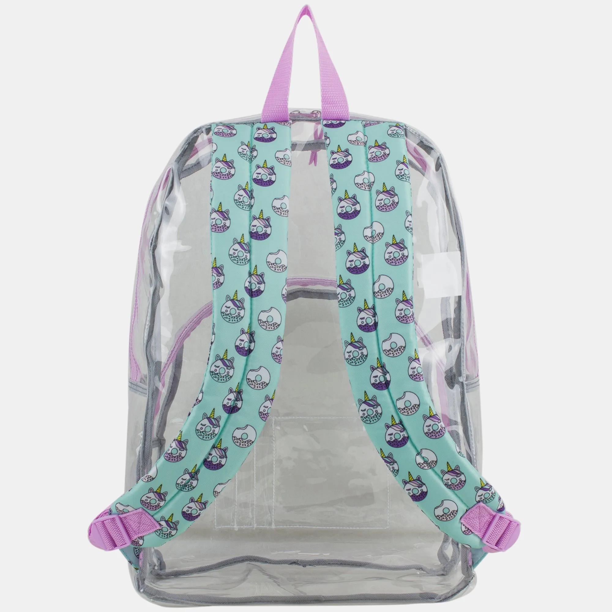 Clear Backpack with Printed Straps