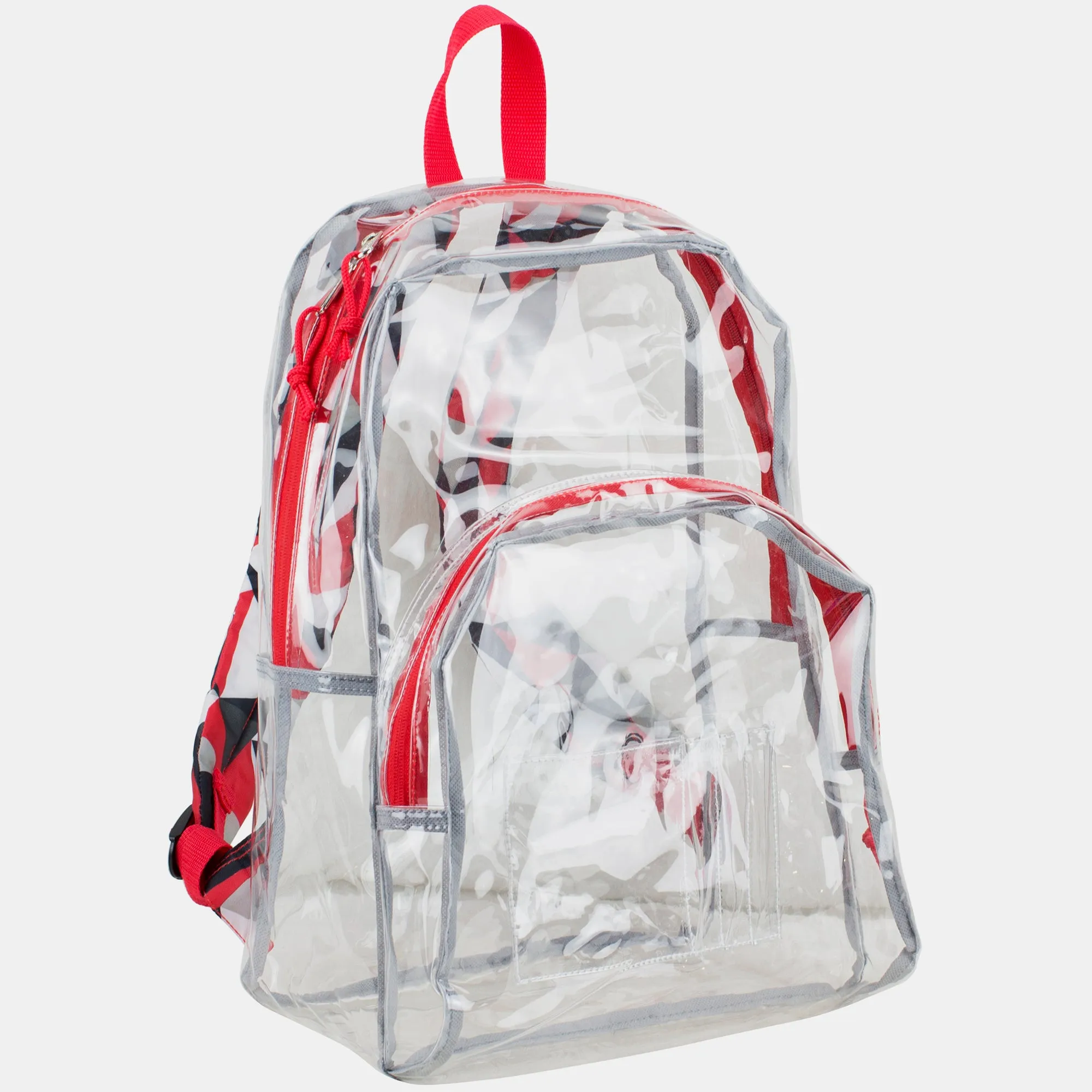 Clear Backpack with Printed Straps