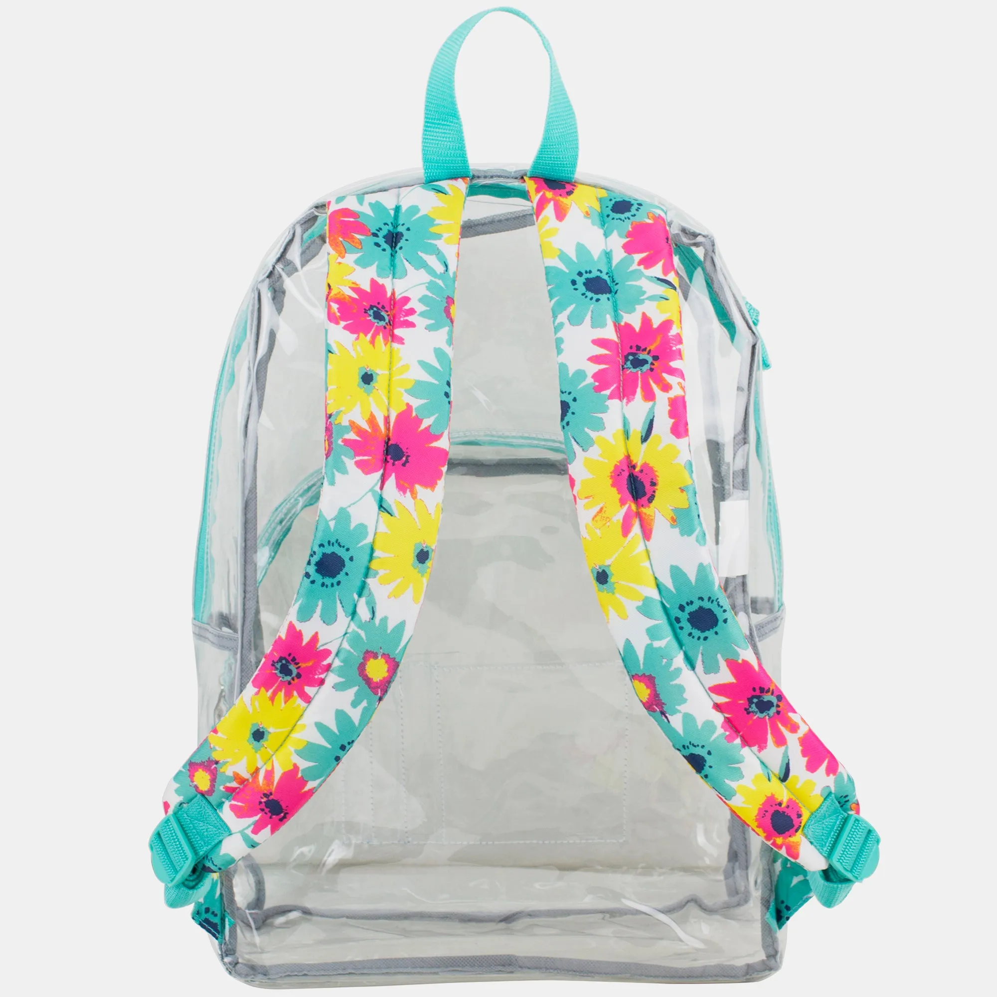 Clear Backpack with Printed Straps