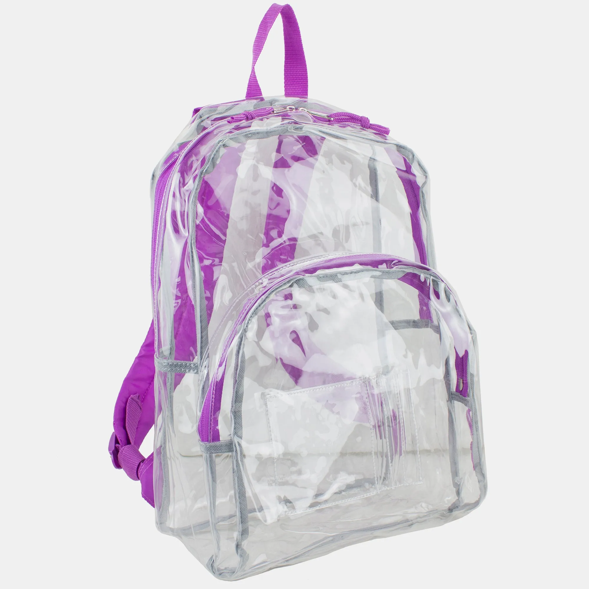 Clear Backpack with Printed Straps