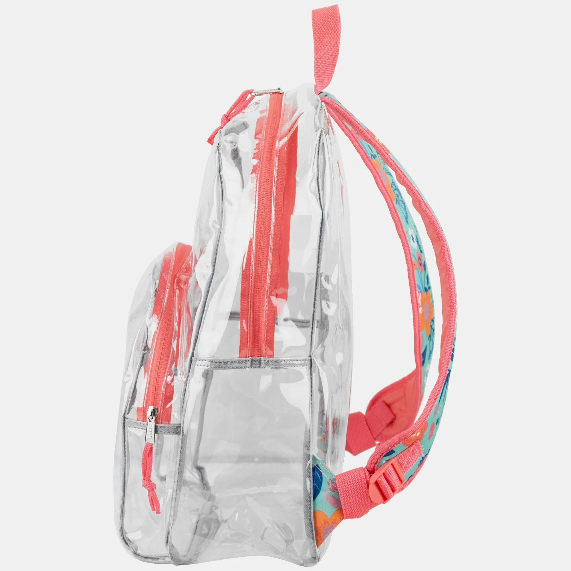 Clear Backpack with Printed Straps