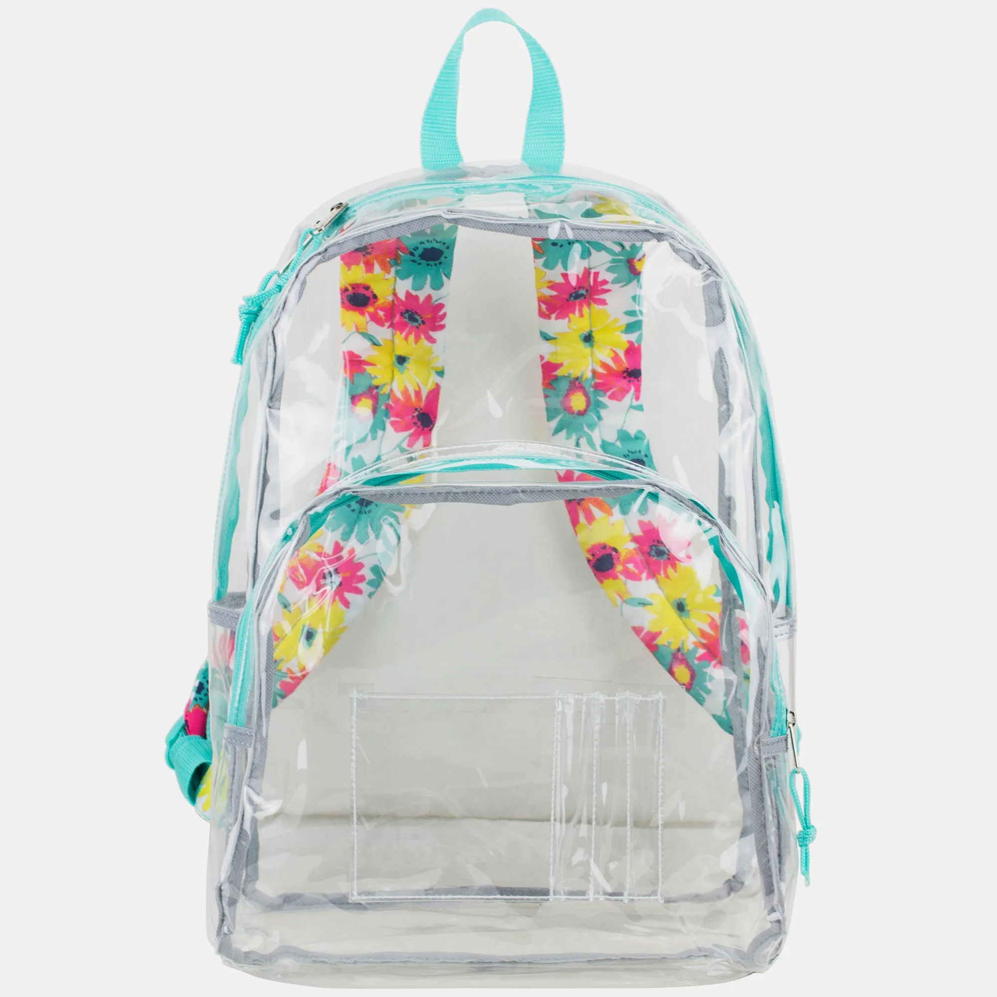 Clear Backpack with Printed Straps