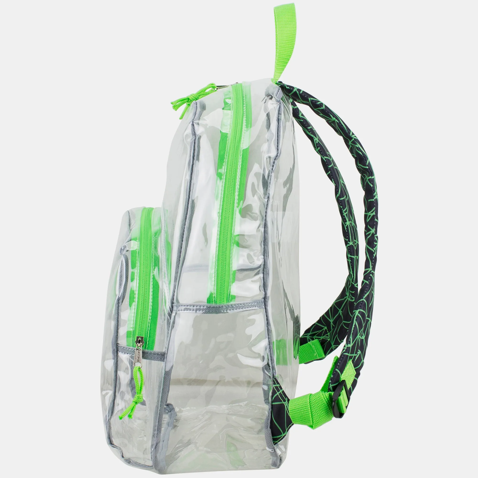 Clear Backpack with Printed Straps