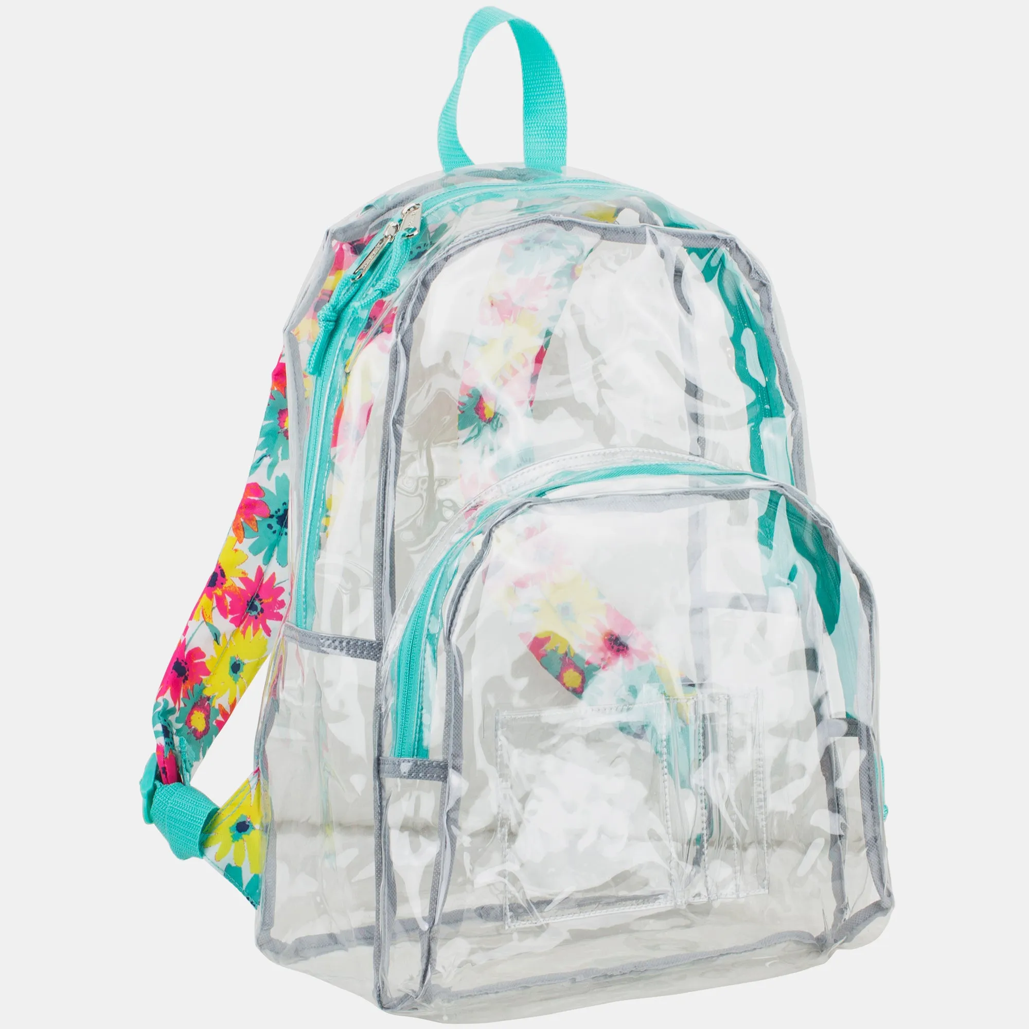 Clear Backpack with Printed Straps