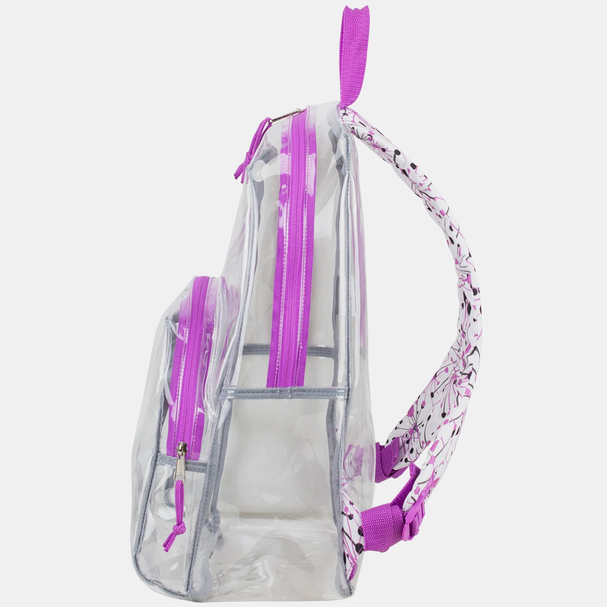 Clear Backpack with Printed Straps