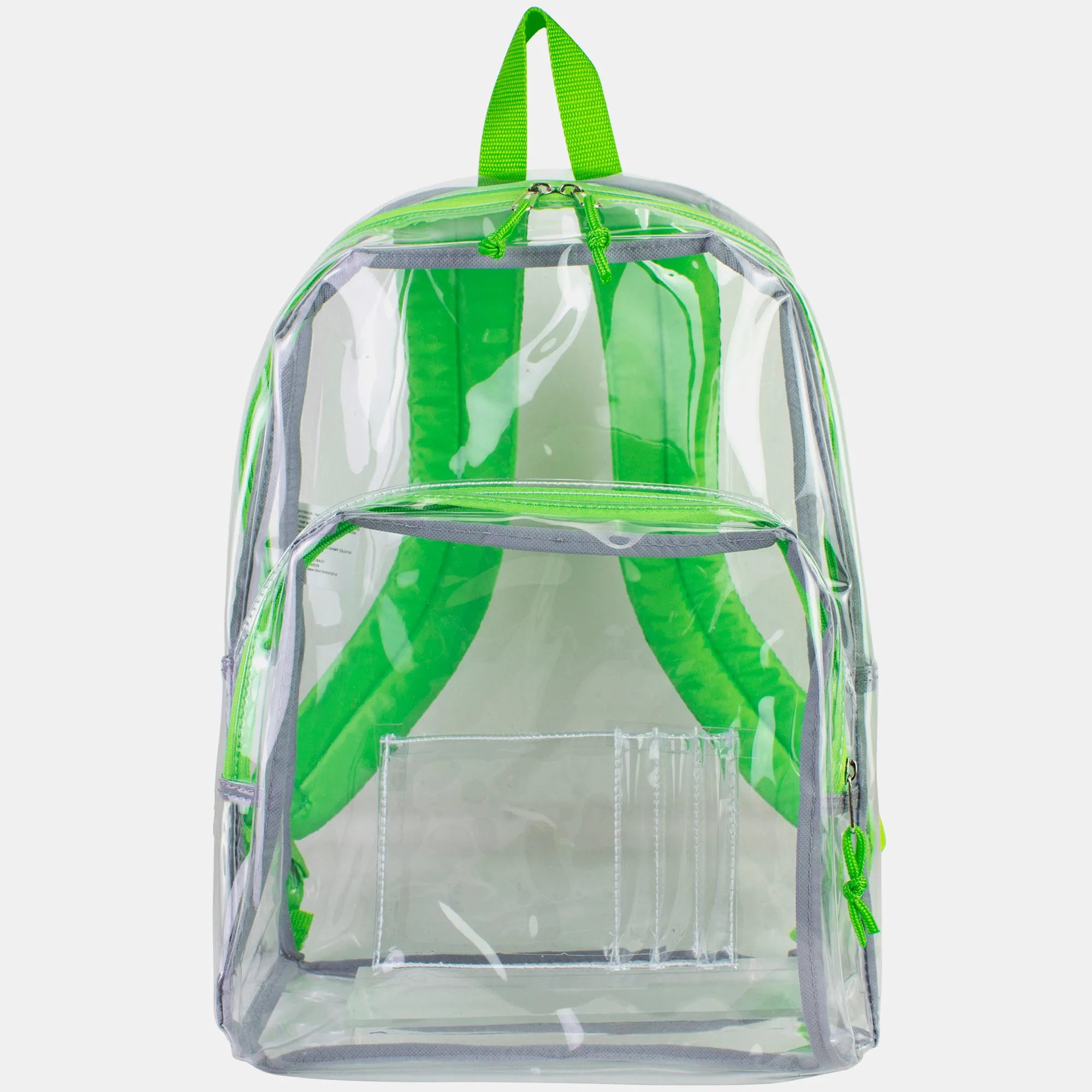 Clear Backpack with Printed Straps